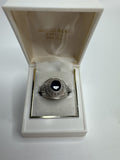 1965 Holy Trinity High School Sterling Silver Sapphire Blue Class Ring 8.25