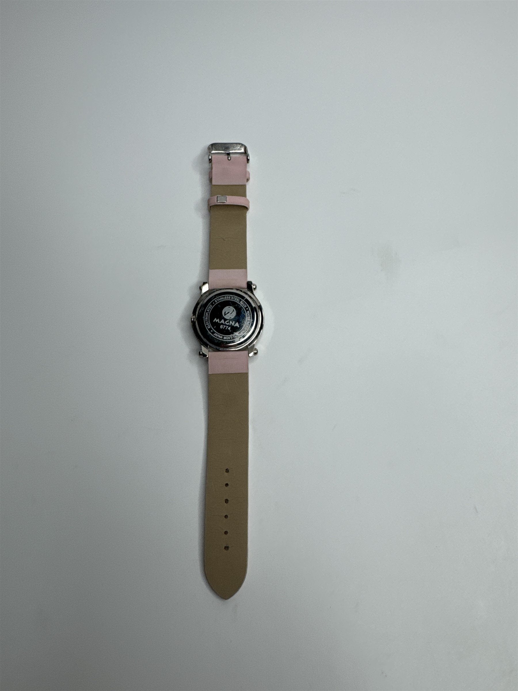 Magna 6774 Stainless Steel Electroplated Water Resistant Pink Butterfly Watch