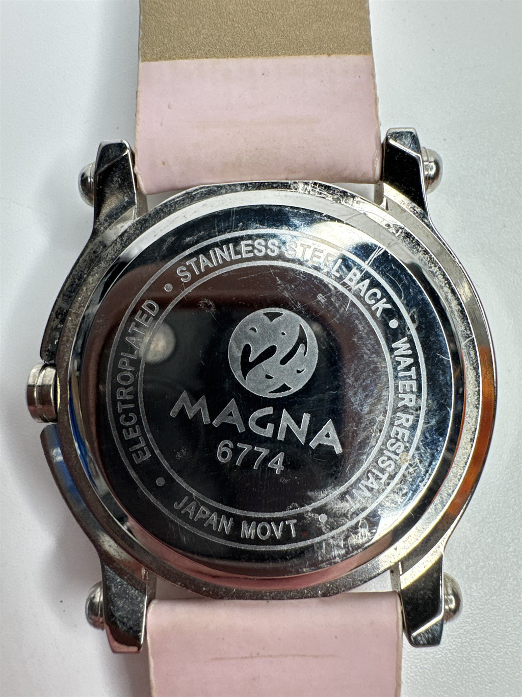 Magna 6774 Stainless Steel Electroplated Water Resistant Pink Butterfly Watch
