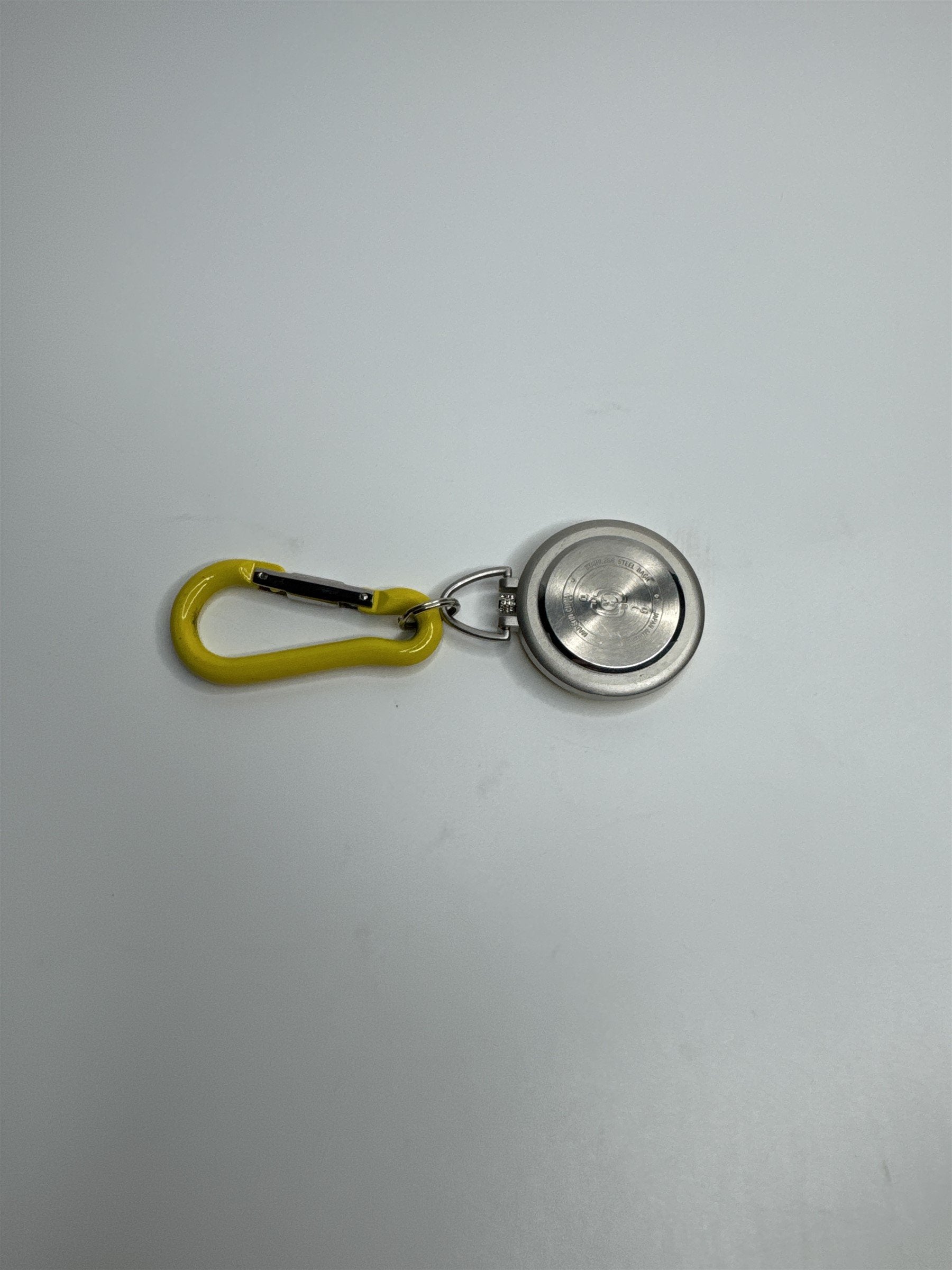 dot.zero YELLOW Stainless Steel Carabiner Pocket Watch for Outdoors Hiking