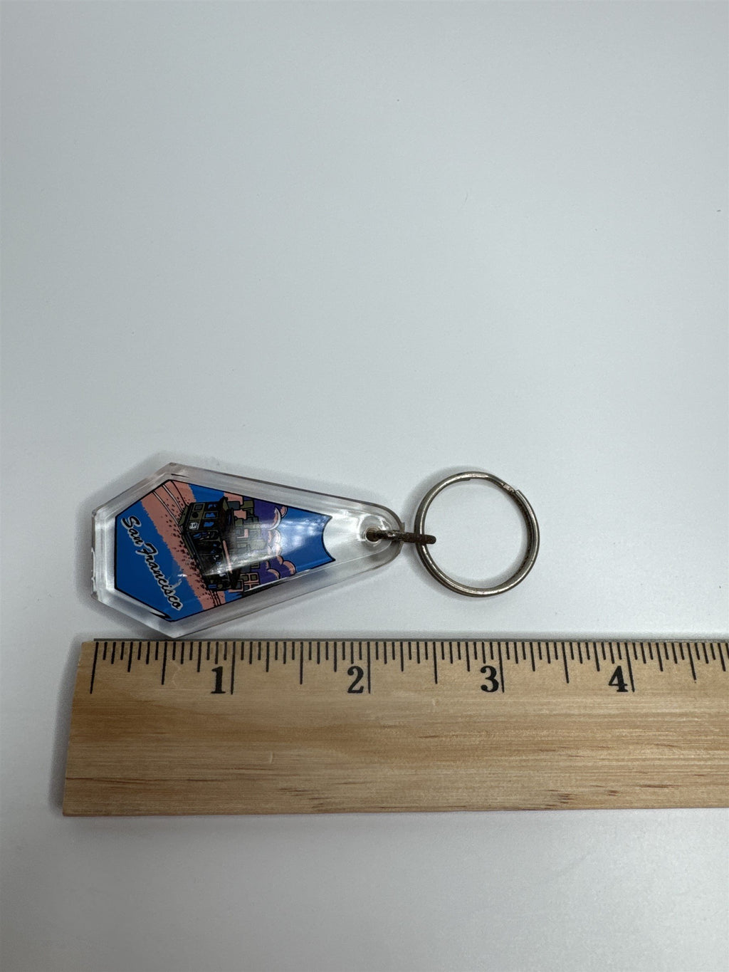 Vintage San Francisco California USA Souvenir Enamel Metal Keychain Keytag *Rust