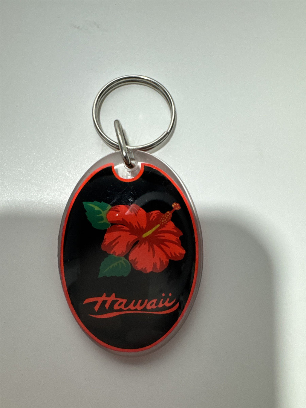 Vintage HAWAII USA Souvenir Enamel Metal Keychain Keytag