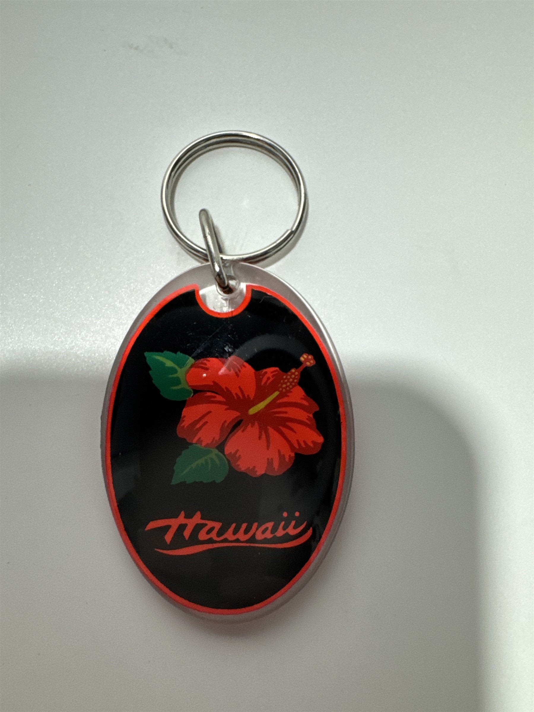 Vintage HAWAII USA Souvenir Enamel Metal Keychain Keytag
