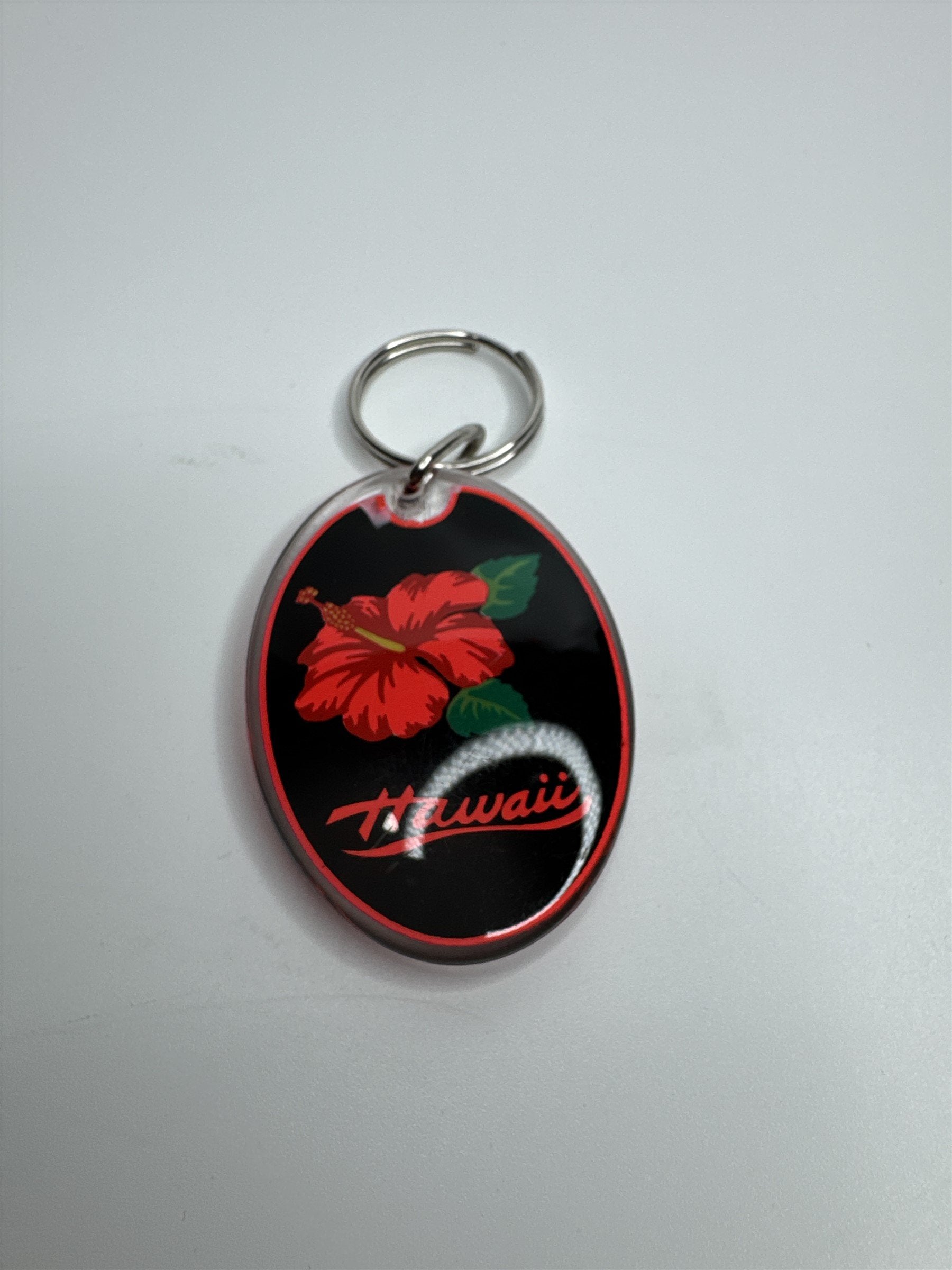 Vintage HAWAII USA Souvenir Enamel Metal Keychain Keytag