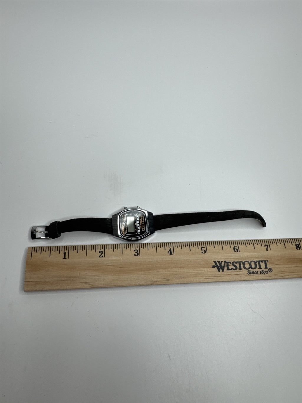 Vintage Nelsonic Calendar LCD Quartz Watch Hong Kong Wristwatch