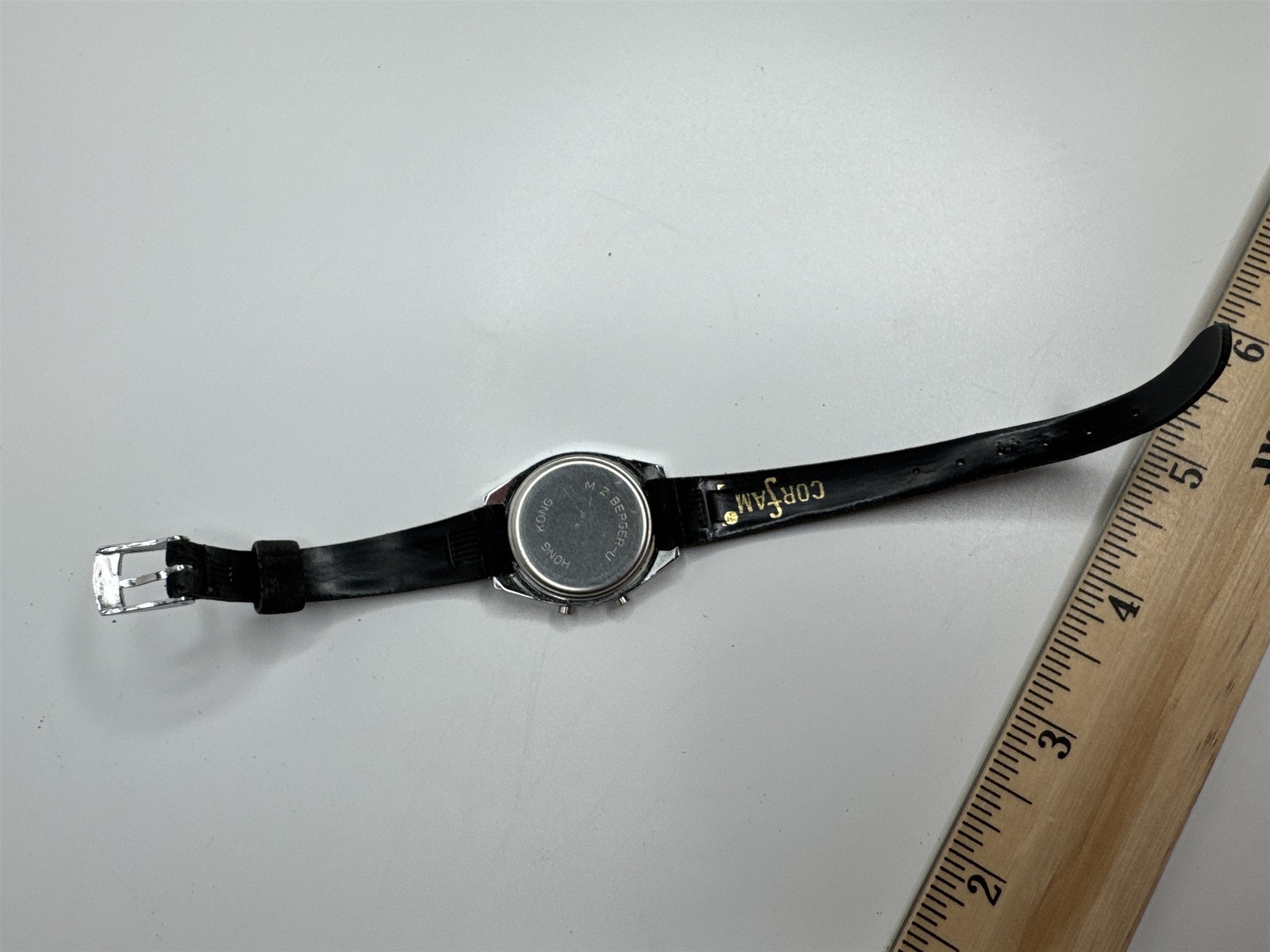 Vintage Nelsonic Calendar LCD Quartz Watch Hong Kong Wristwatch