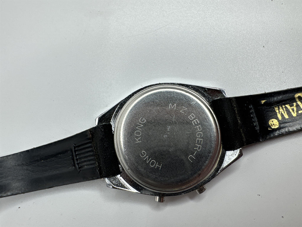 Vintage Nelsonic Calendar LCD Quartz Watch Hong Kong Wristwatch