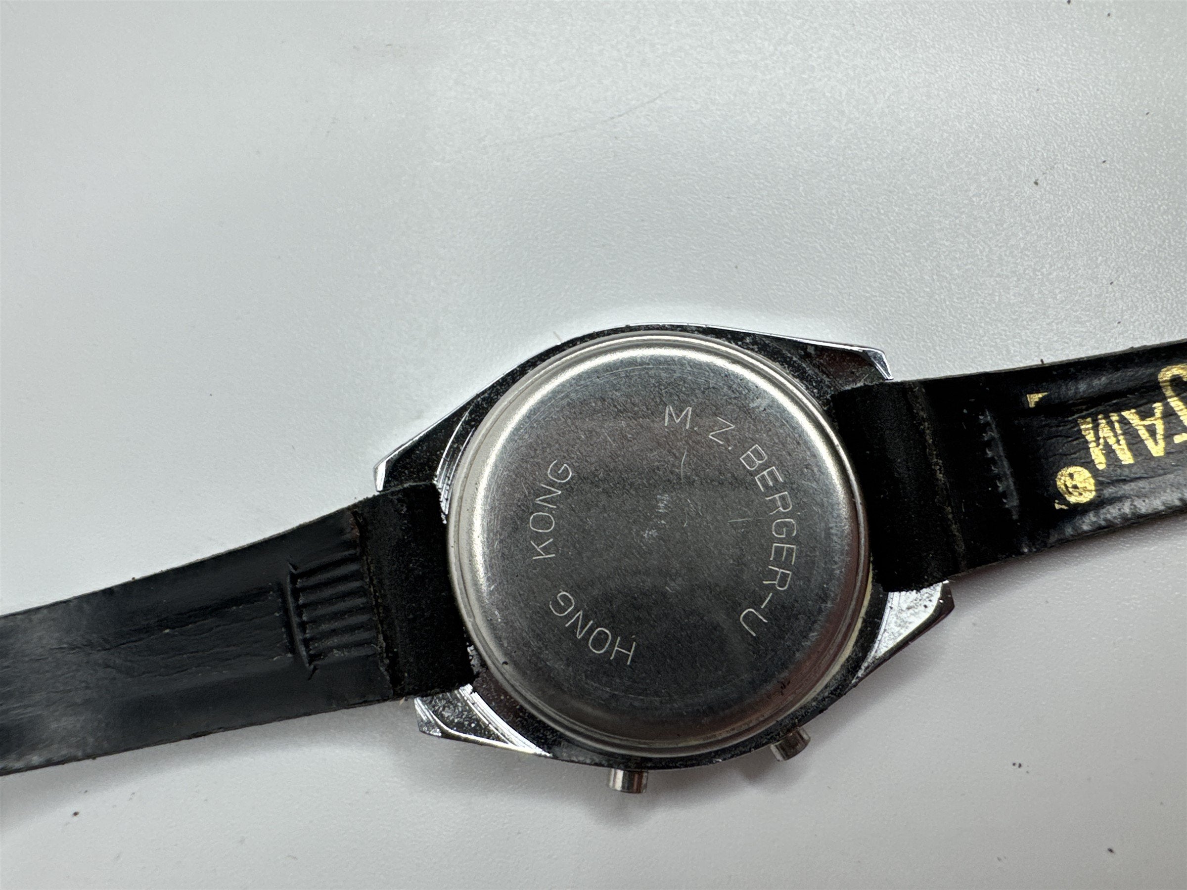 Vintage Nelsonic Calendar LCD Quartz Watch Hong Kong Wristwatch