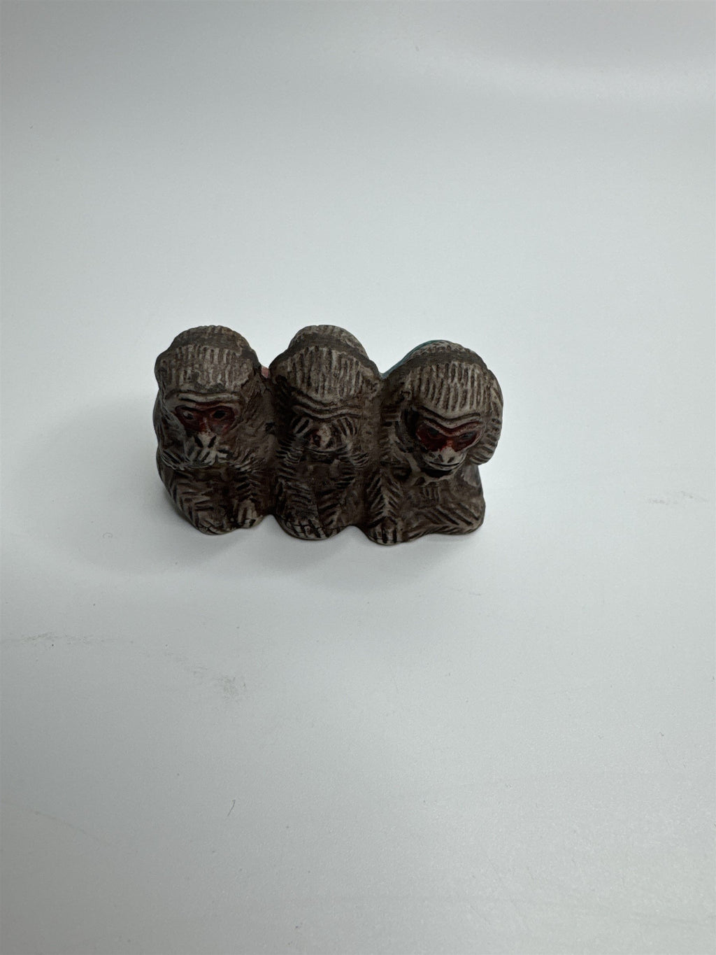 Vtg Miniature Wise Monkeys Speak No Evil See No Evil Hear No Evil Figurine JAPAN