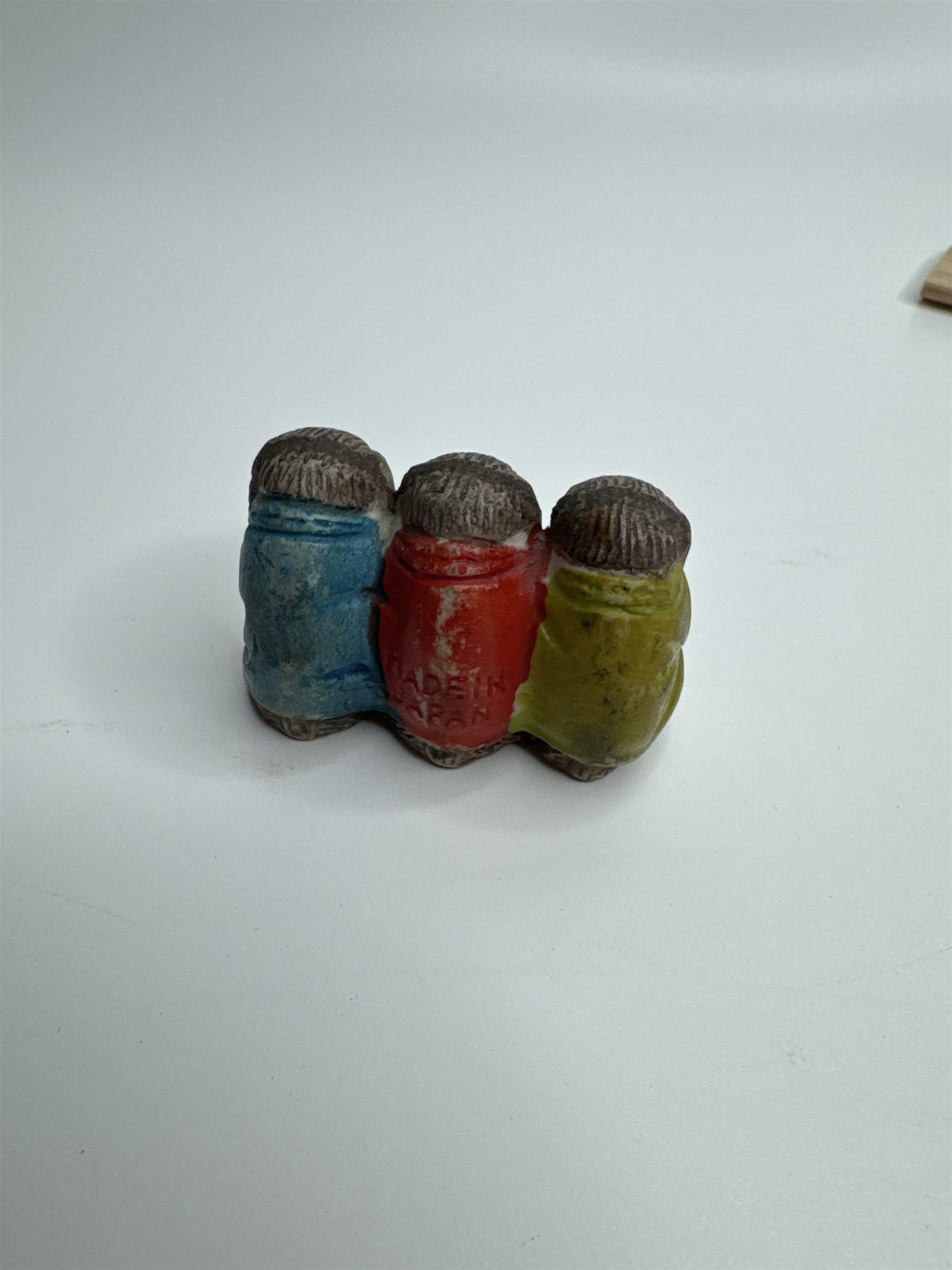 Vtg Miniature Wise Monkeys Speak No Evil See No Evil Hear No Evil Figurine JAPAN