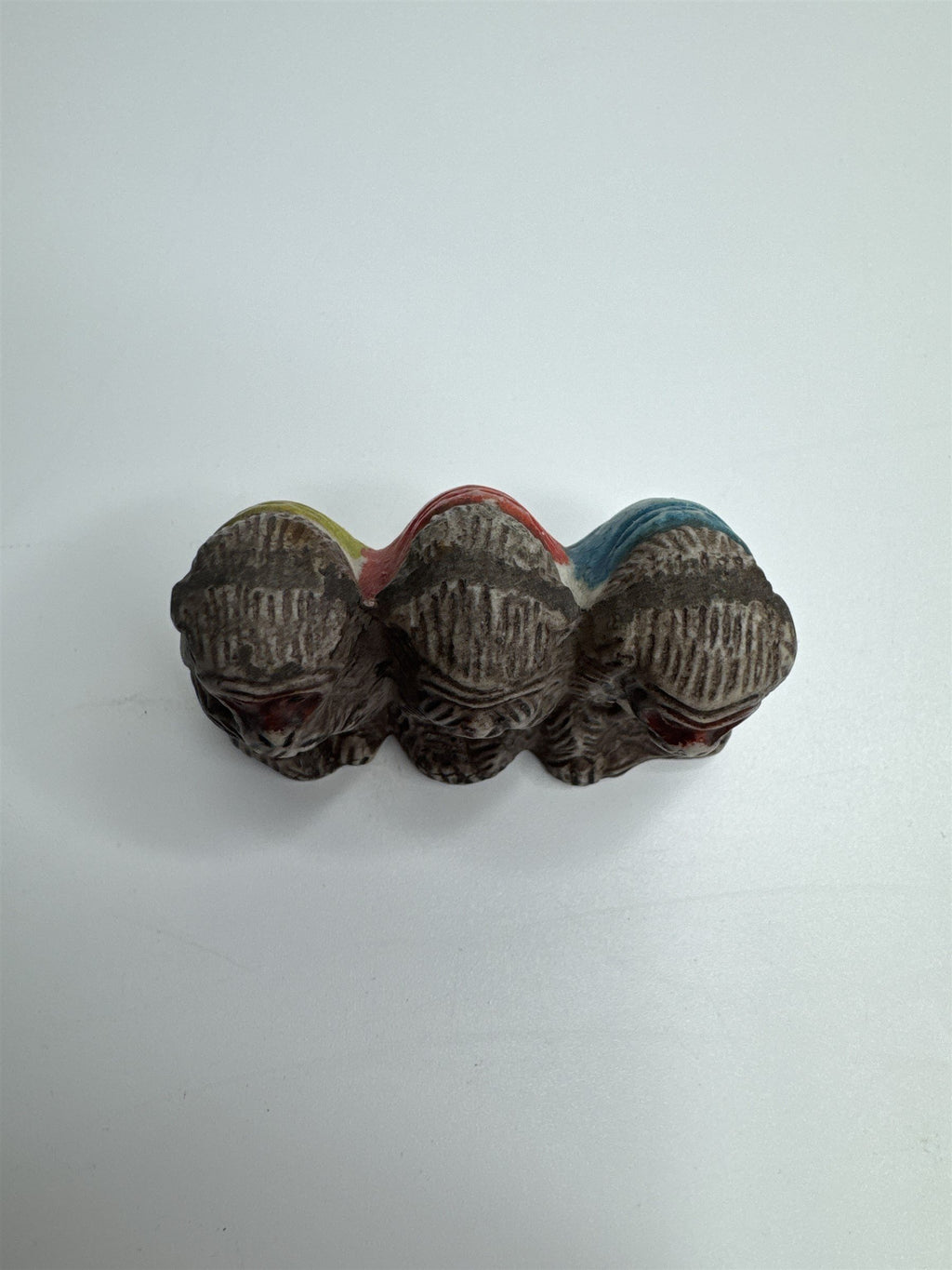 Vtg Miniature Wise Monkeys Speak No Evil See No Evil Hear No Evil Figurine JAPAN