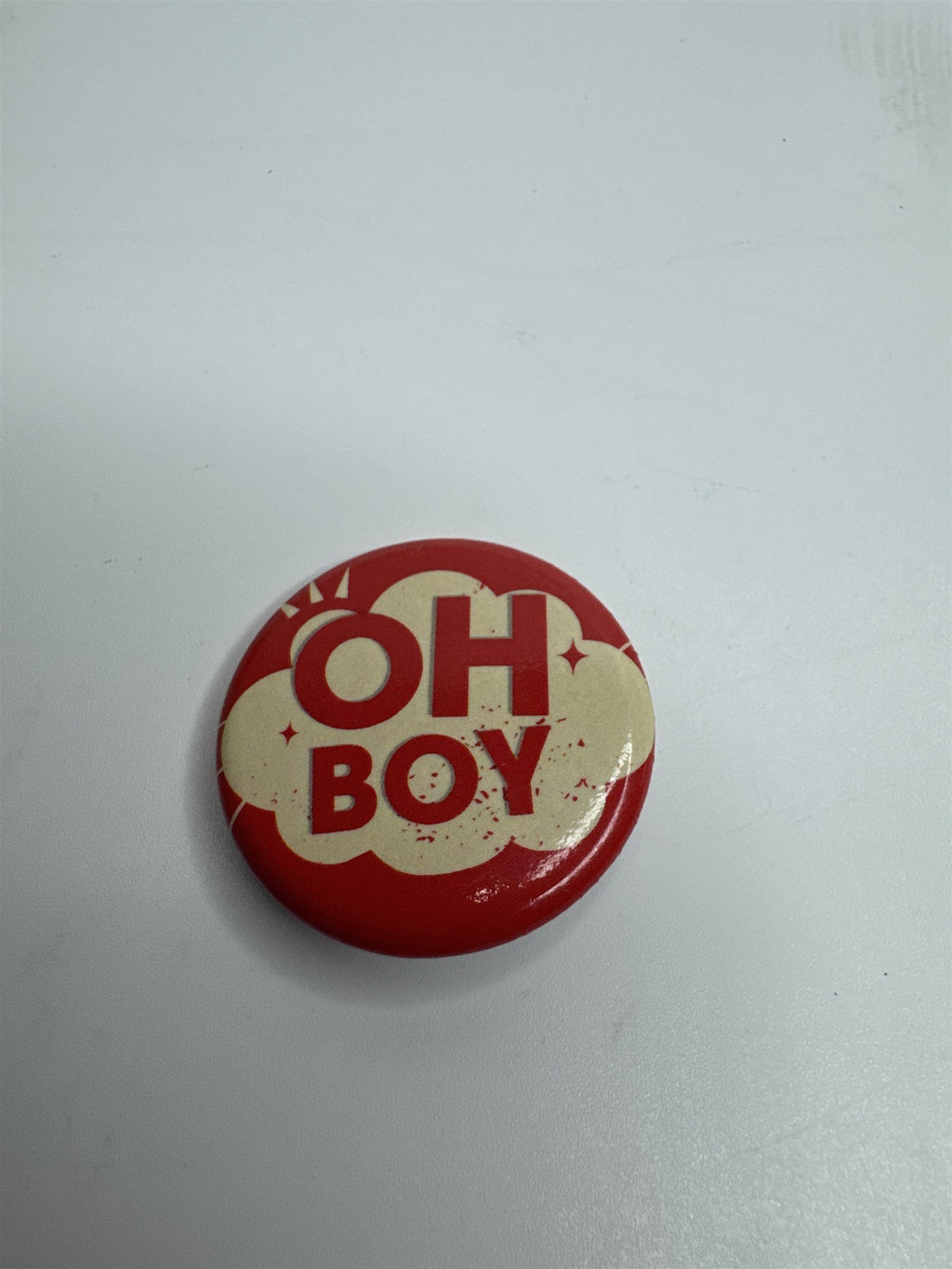 Disney OH BOY Red and Cream Collectible Pin