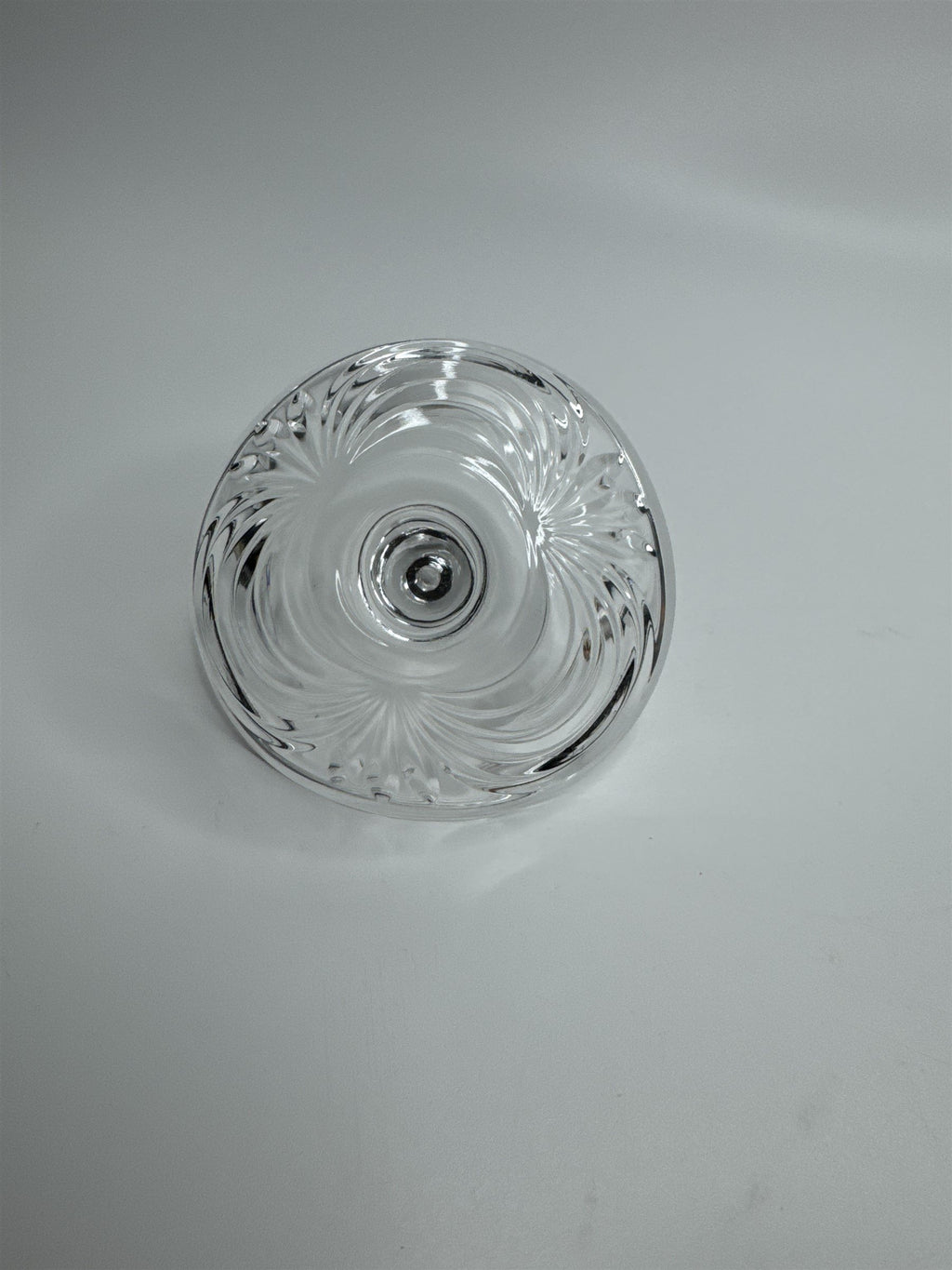 Vintage Clear Crystal Glass Ring Holder Jewelry Dish 3" Wide Trinket Holder