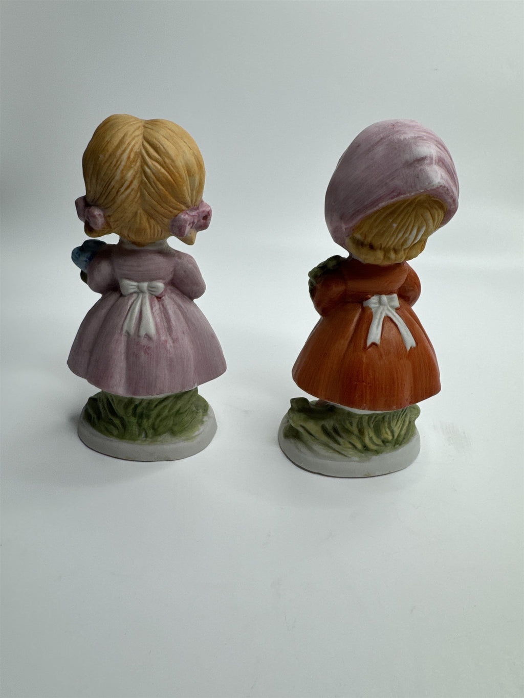 Set of 2 1980 CMA Inc Flower Girl Spring Figurines