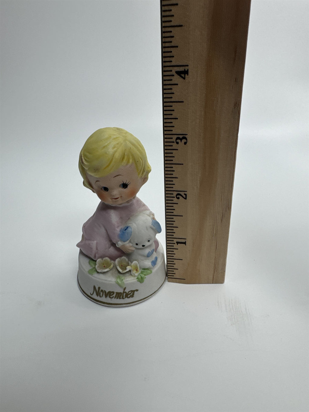 Vintage NAPCO Baby of the Month November Baby Girl Figurine Porcelain C-8978