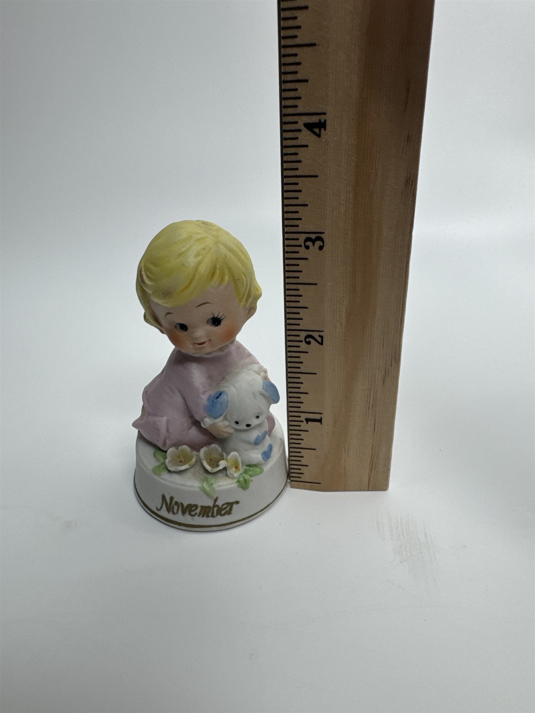 Vintage NAPCO Baby of the Month November Baby Girl Figurine Porcelain C-8978