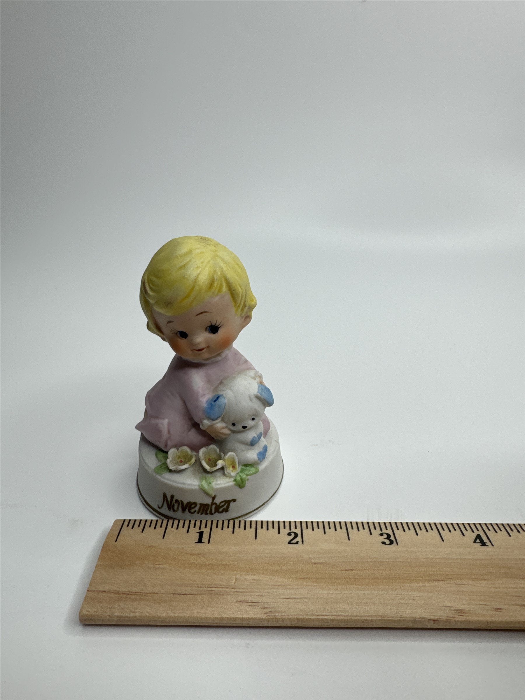 Vintage NAPCO Baby of the Month November Baby Girl Figurine Porcelain C-8978