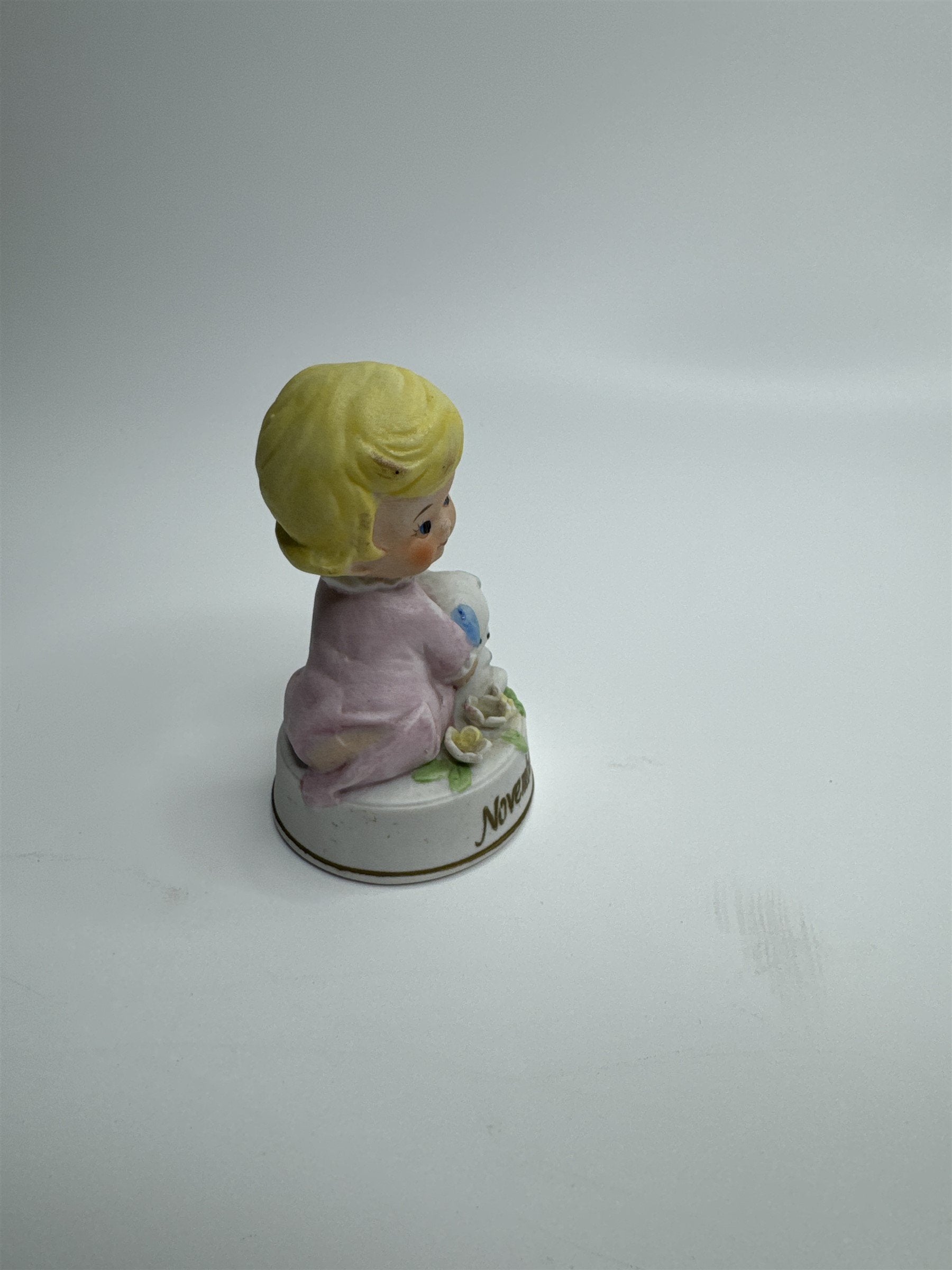 Vintage NAPCO Baby of the Month November Baby Girl Figurine Porcelain C-8978