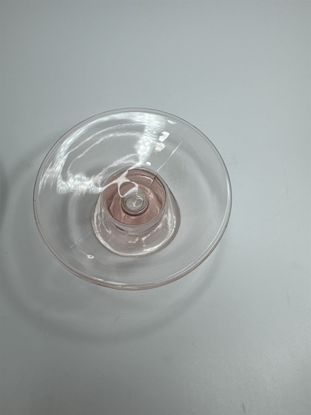 Vintage Depression Glass Pink Taper Candlestick Holders Clear Set of 2
