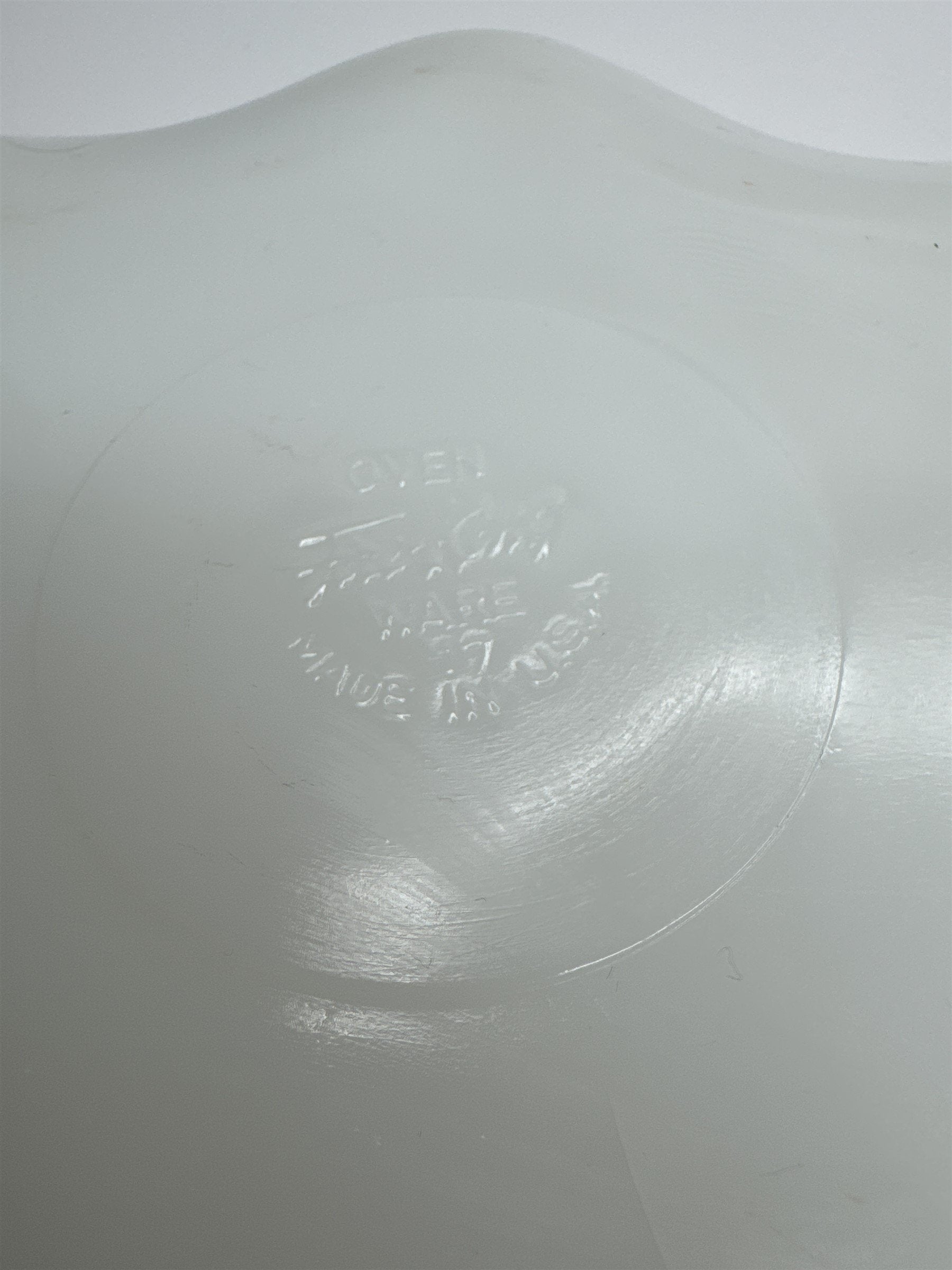 Fire King Oven Ware Divided 3 Section Relish Dish White Milk Glass /w Gold Trim