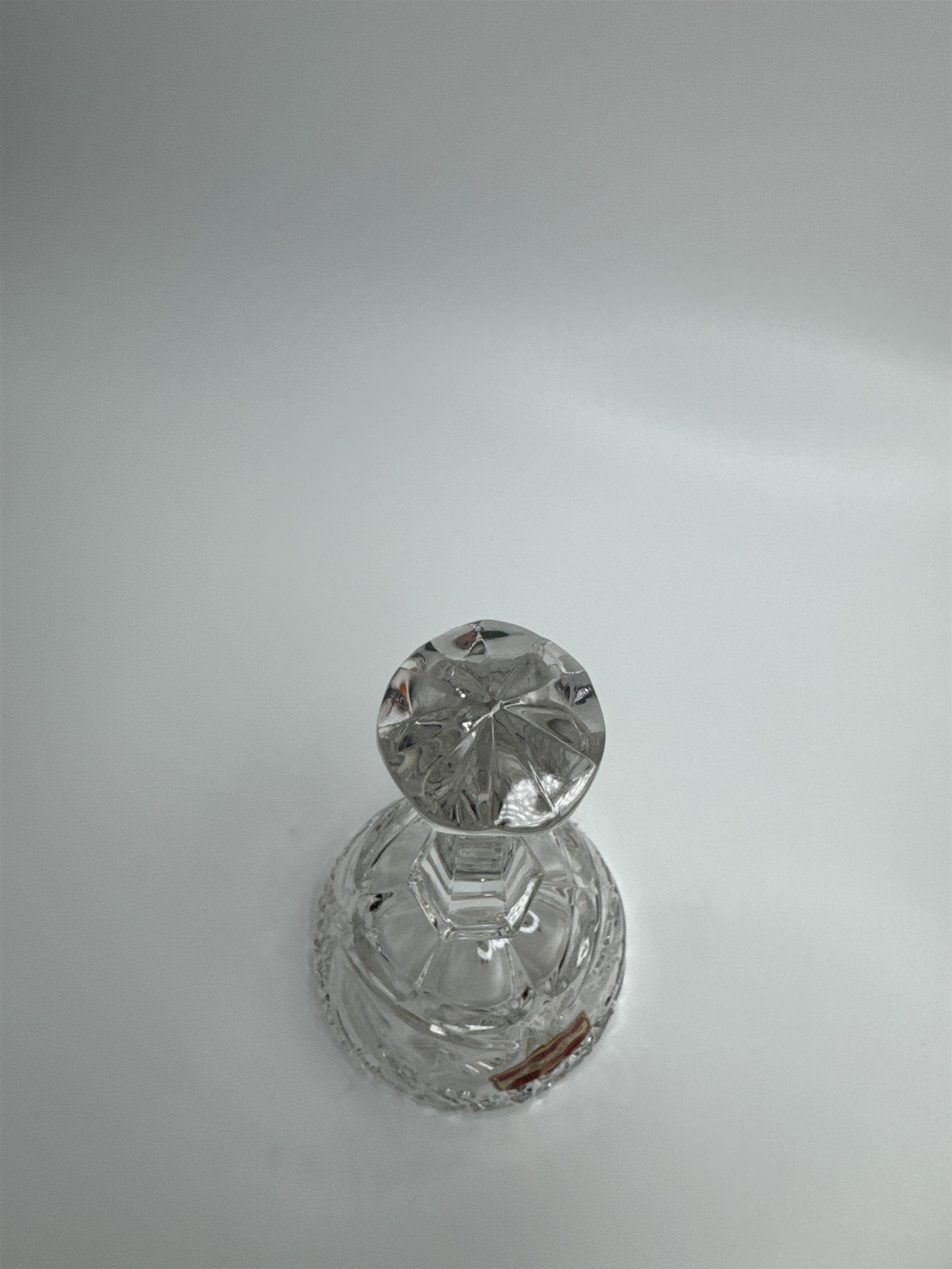 Vintage Echt Bleikristall Cut Lead Crystal Bird and Leaves Crystal Bell Germany