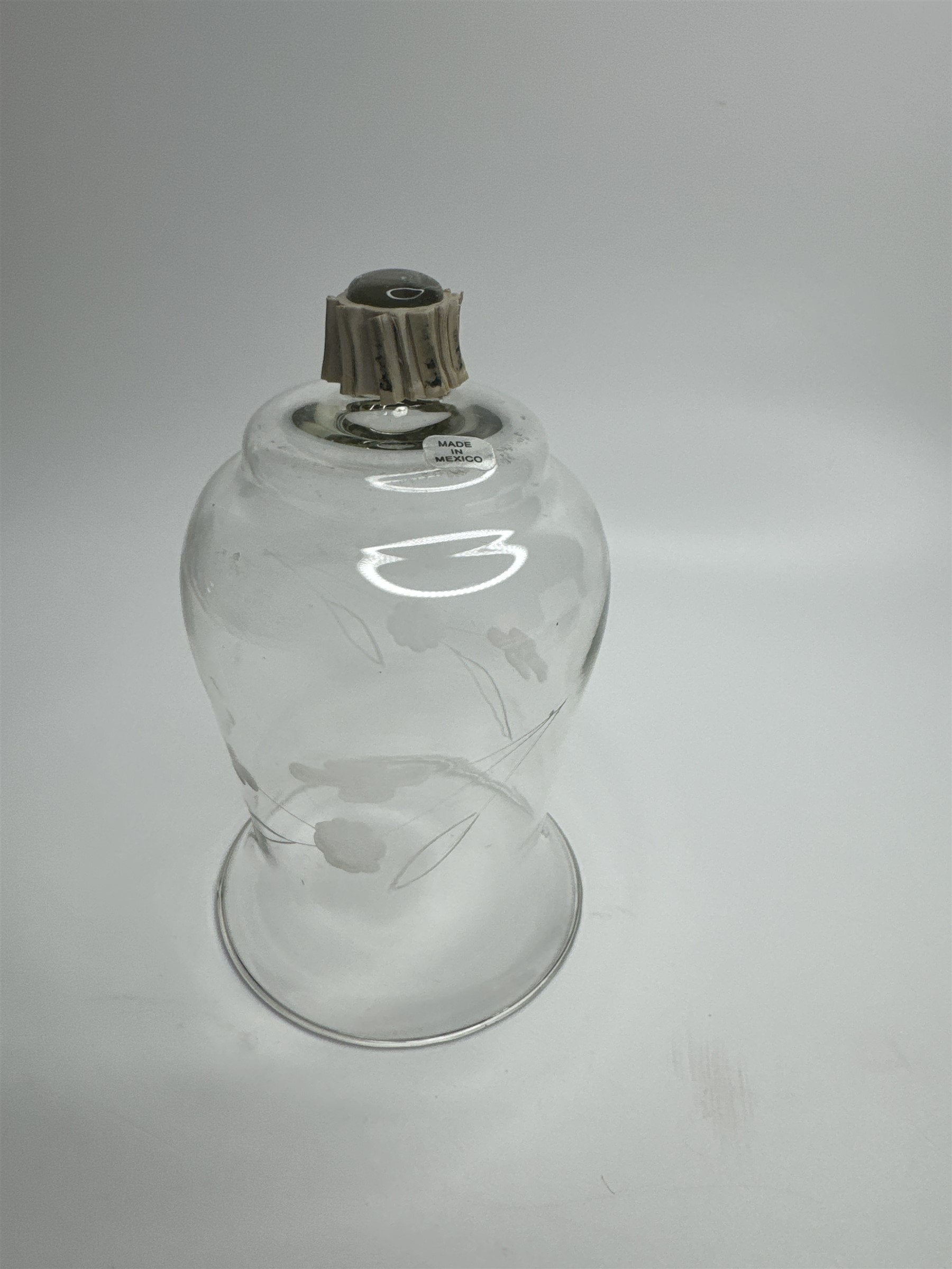 Vintage Homco Home Interiors Peg Votive Candle Holder Etched Flower Floral