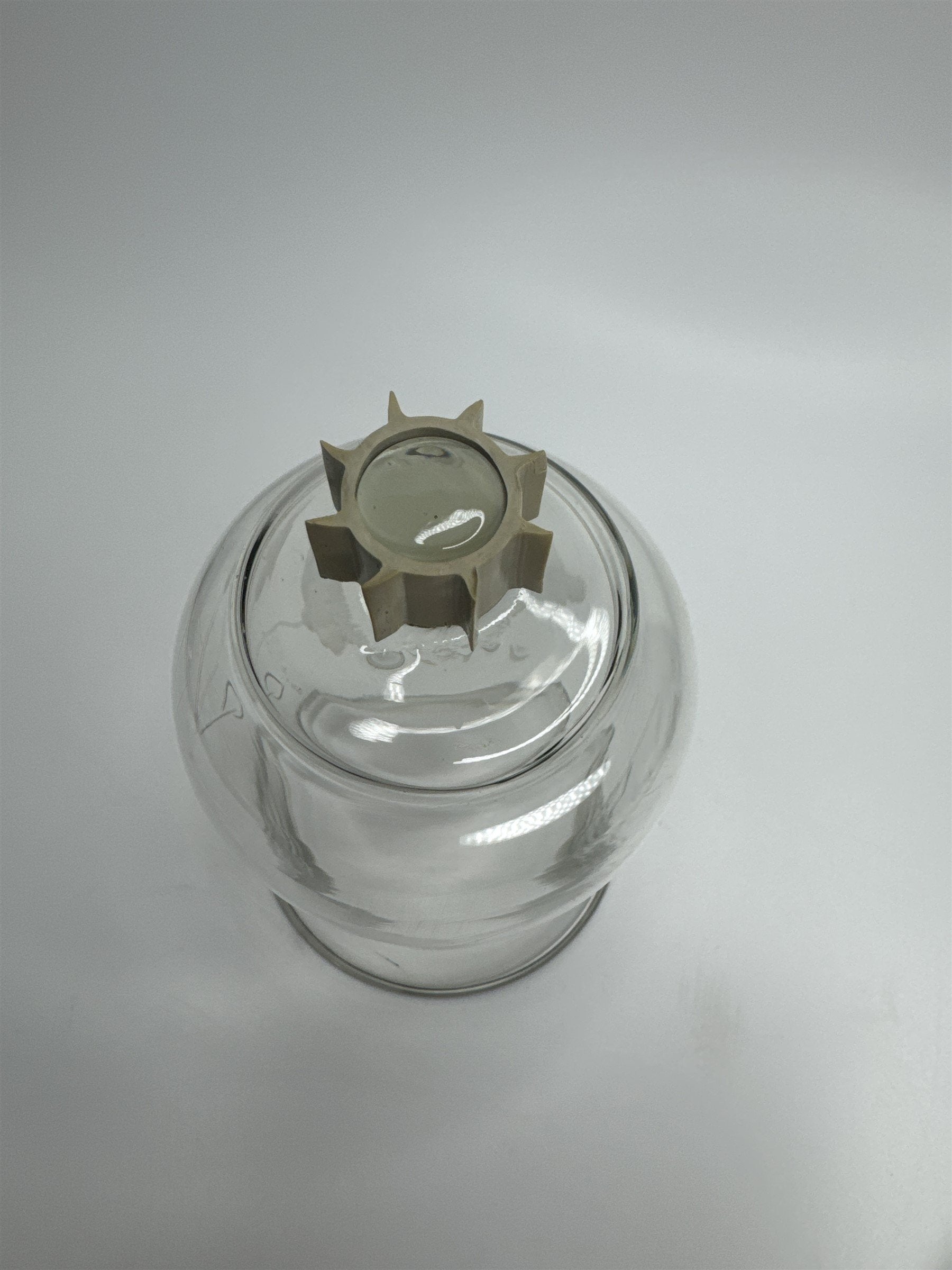 Vintage Home Interiors Peg Votive Candle Holder Etched Floral *Cracked/Scratched
