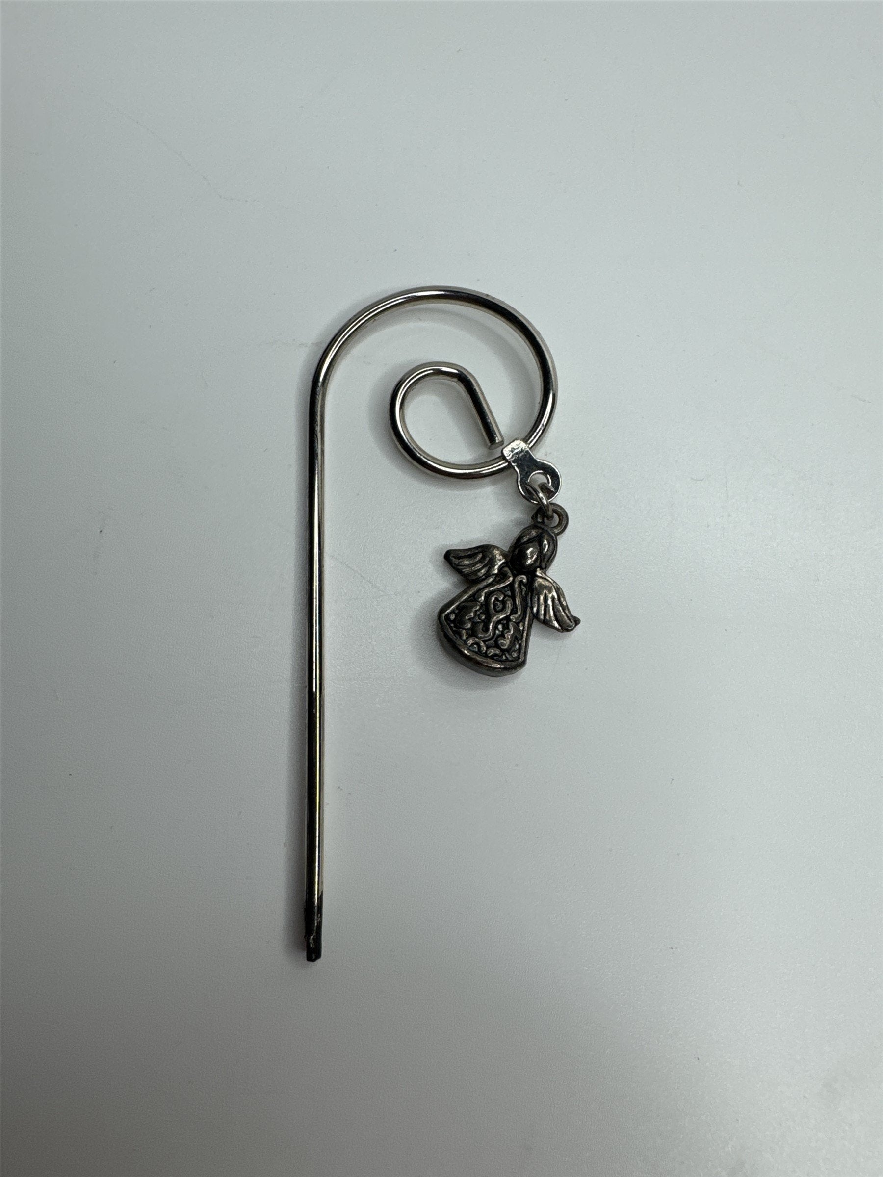 Vintage Metal Angel Charm Spiral Bookmark