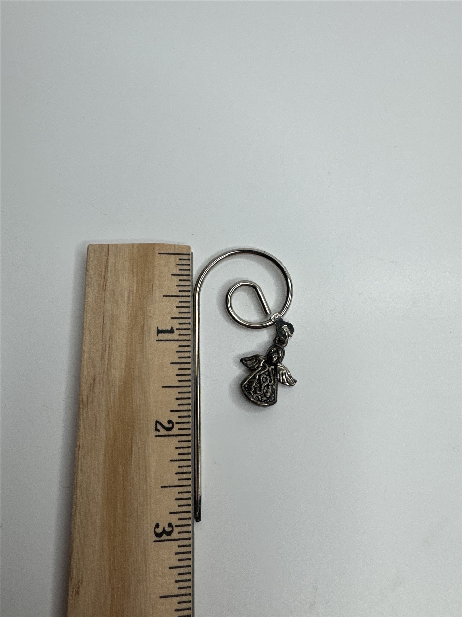 Vintage Metal Angel Charm Spiral Bookmark