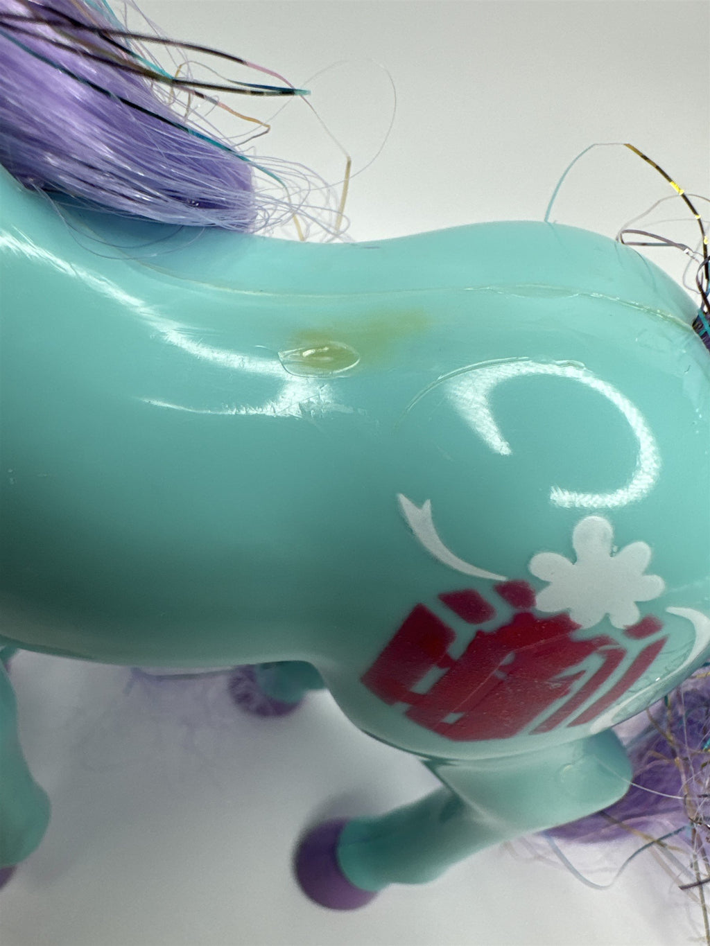 Vintage 1996 Magic Touch Pony MGA-44 Crystalia Blue Pony Purple Hair Present