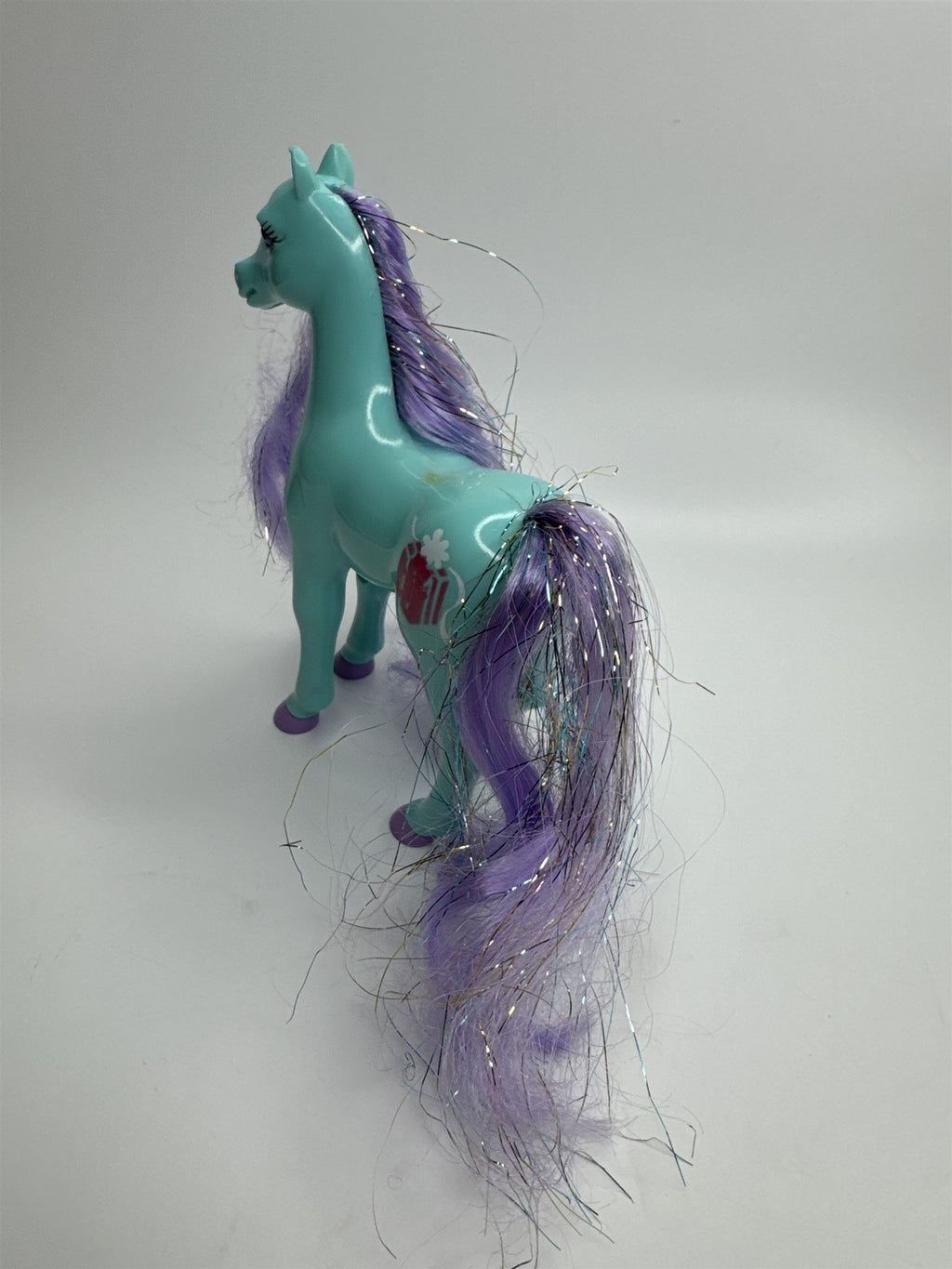 Vintage 1996 Magic Touch Pony MGA-44 Crystalia Blue Pony Purple Hair Present