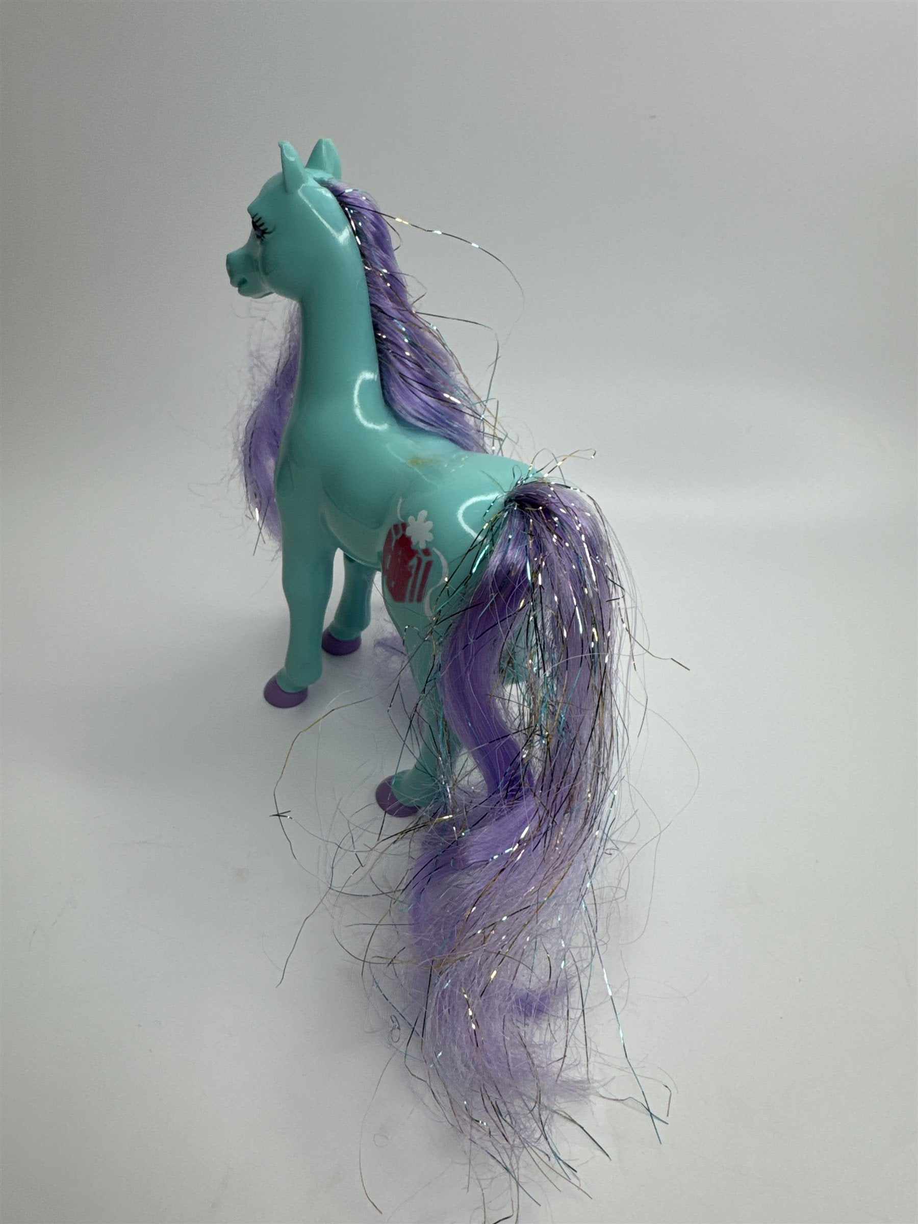 Vintage 1996 Magic Touch Pony MGA-44 Crystalia Blue Pony Purple Hair Present