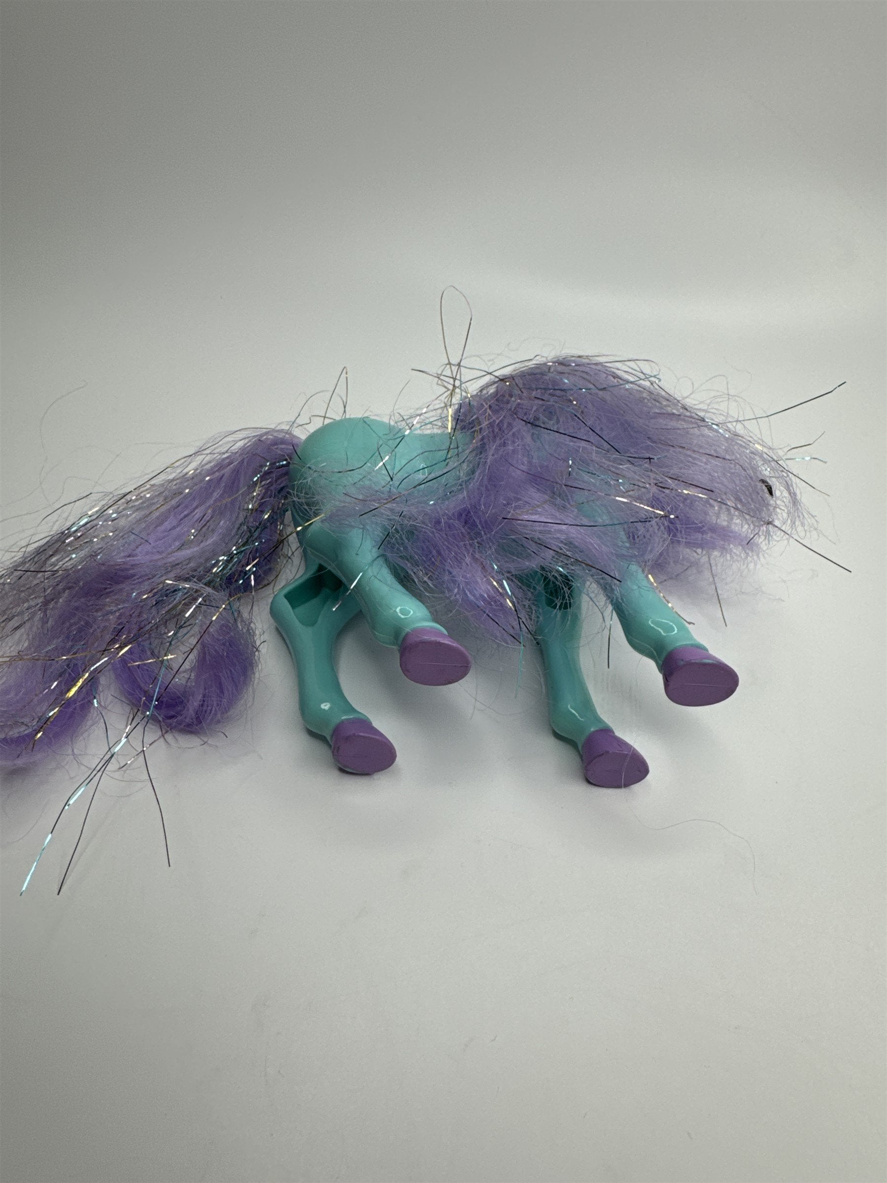 Vintage 1996 Magic Touch Pony MGA-44 Crystalia Blue Pony Purple Hair Present