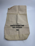 Vintage Mountain National Bank Beaver West Virginia Cloth Burlap Money Bag
