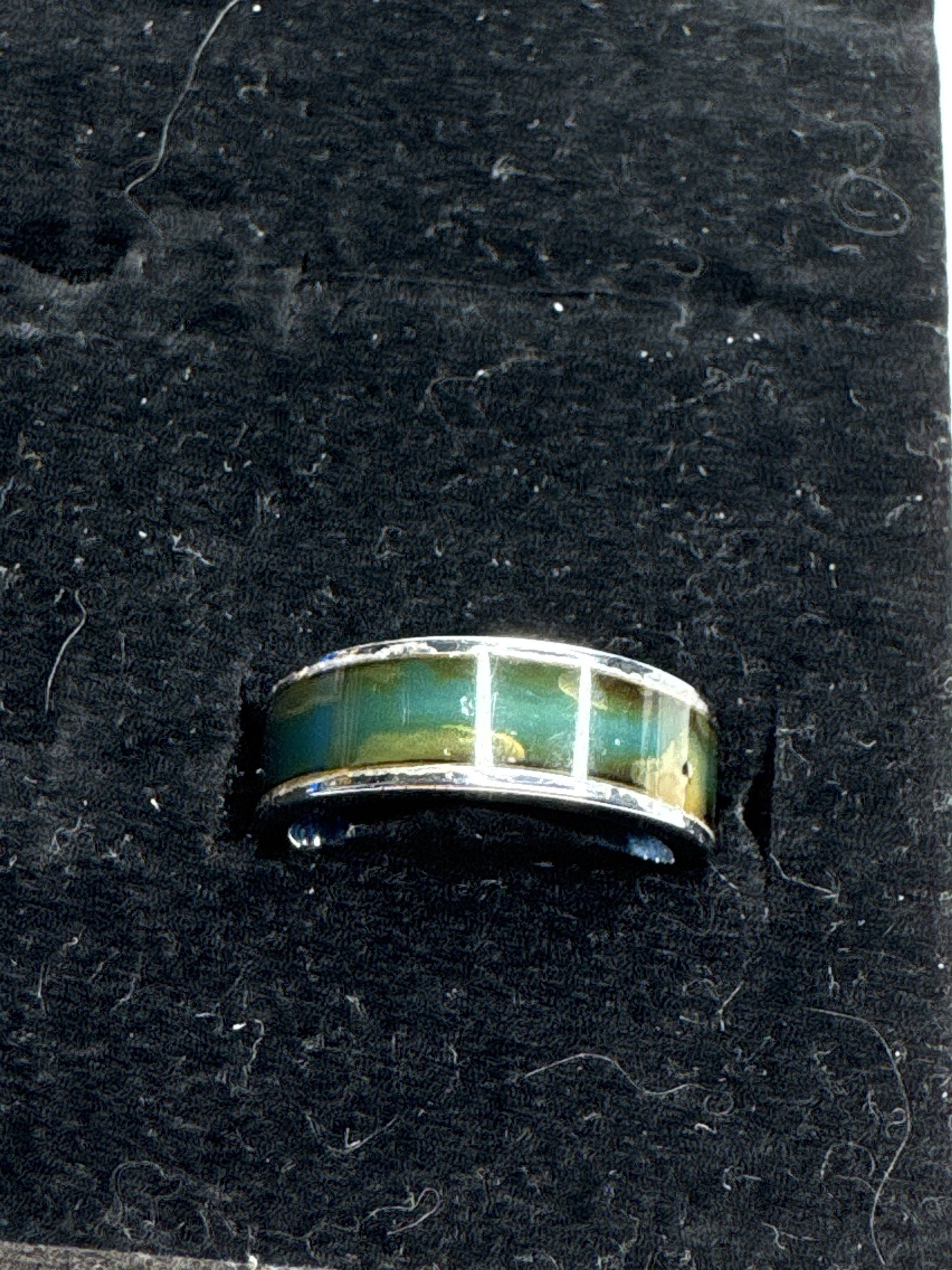 Vintage Color Changing Crackled from Age Mood Ring Size US 5.5