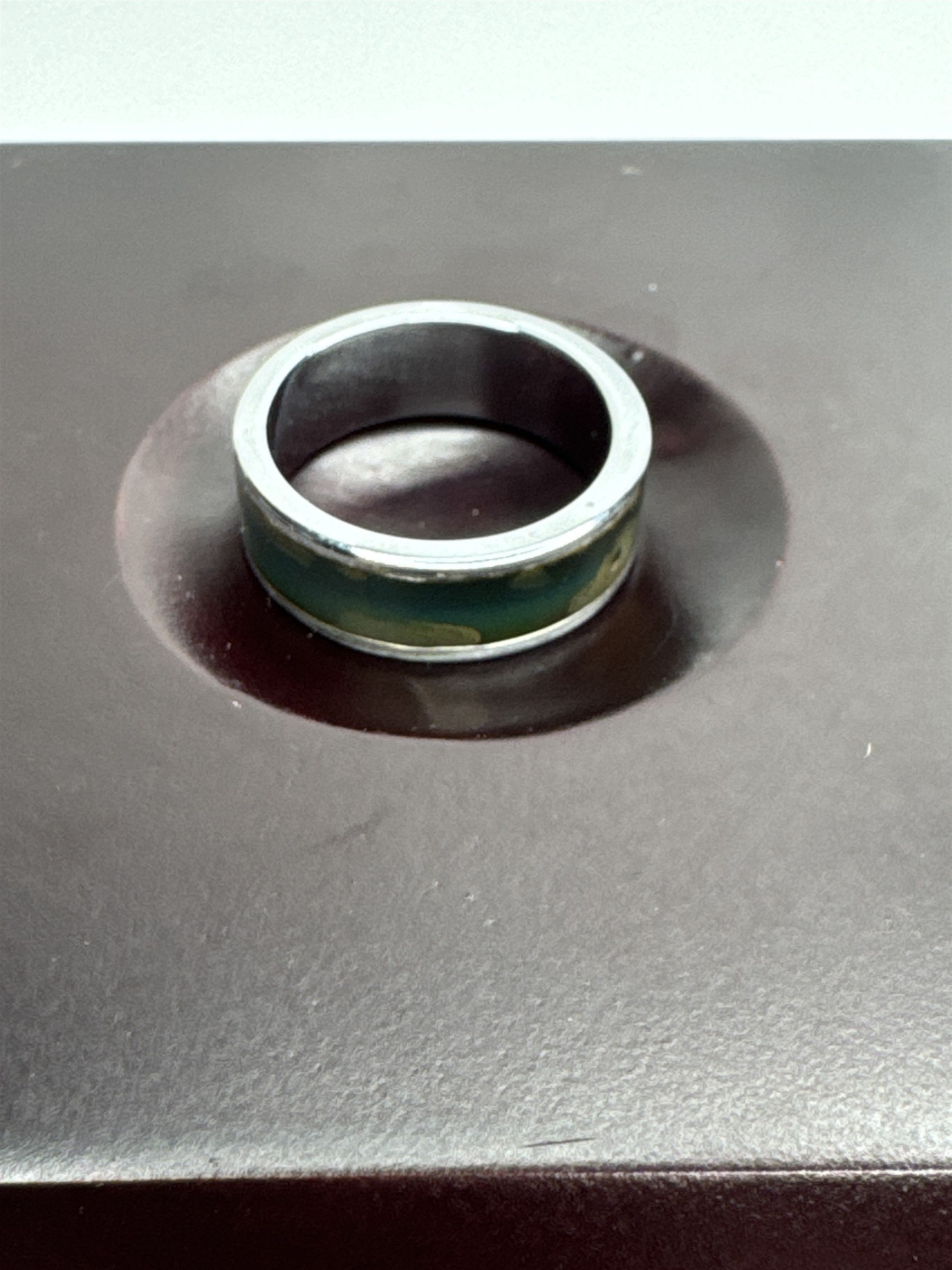 Vintage Color Changing Crackled from Age Mood Ring Size US 5.5