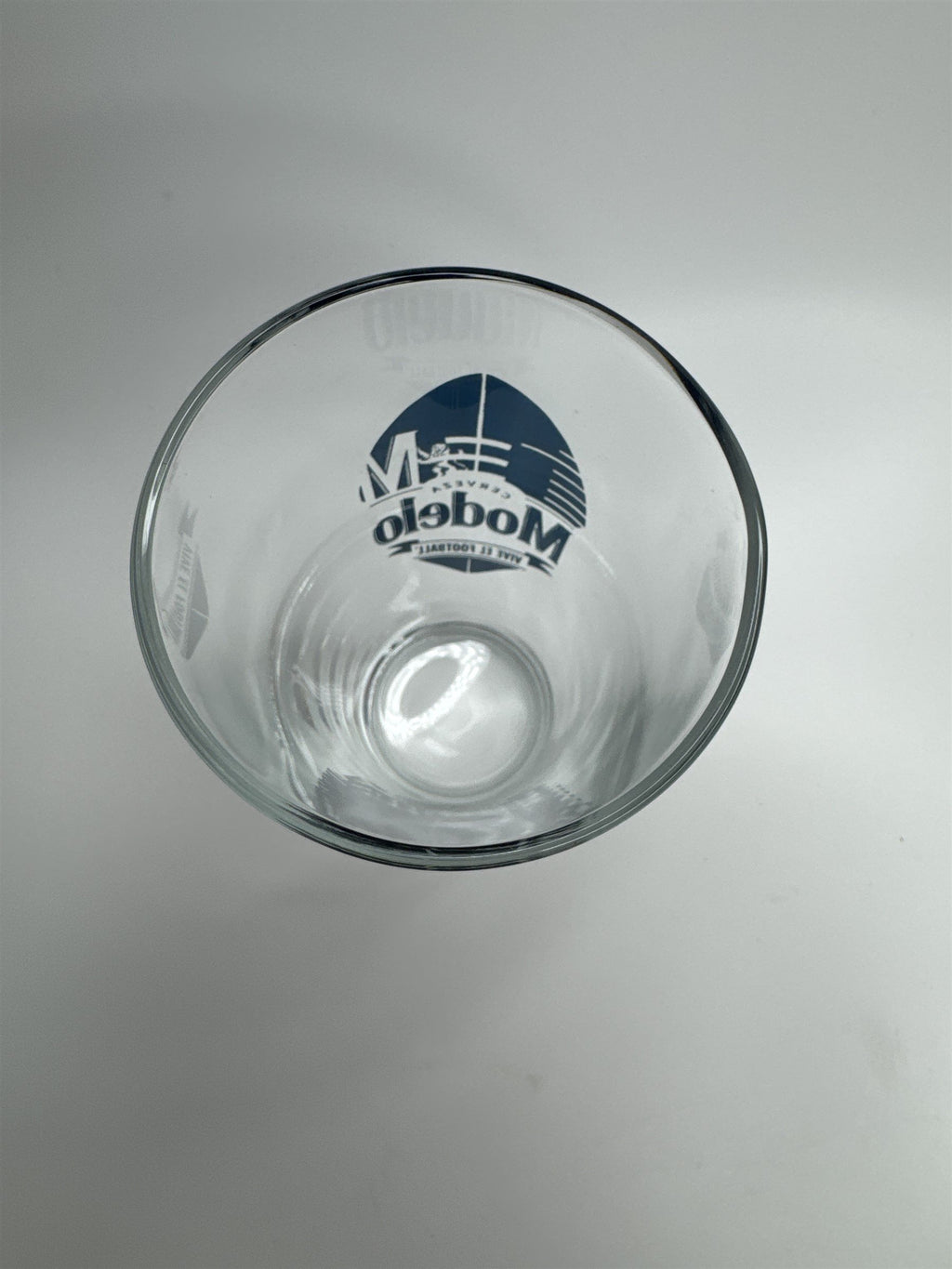Modelo Cerveza Vive El Football Shaker Pint Glass Bar Pub Style