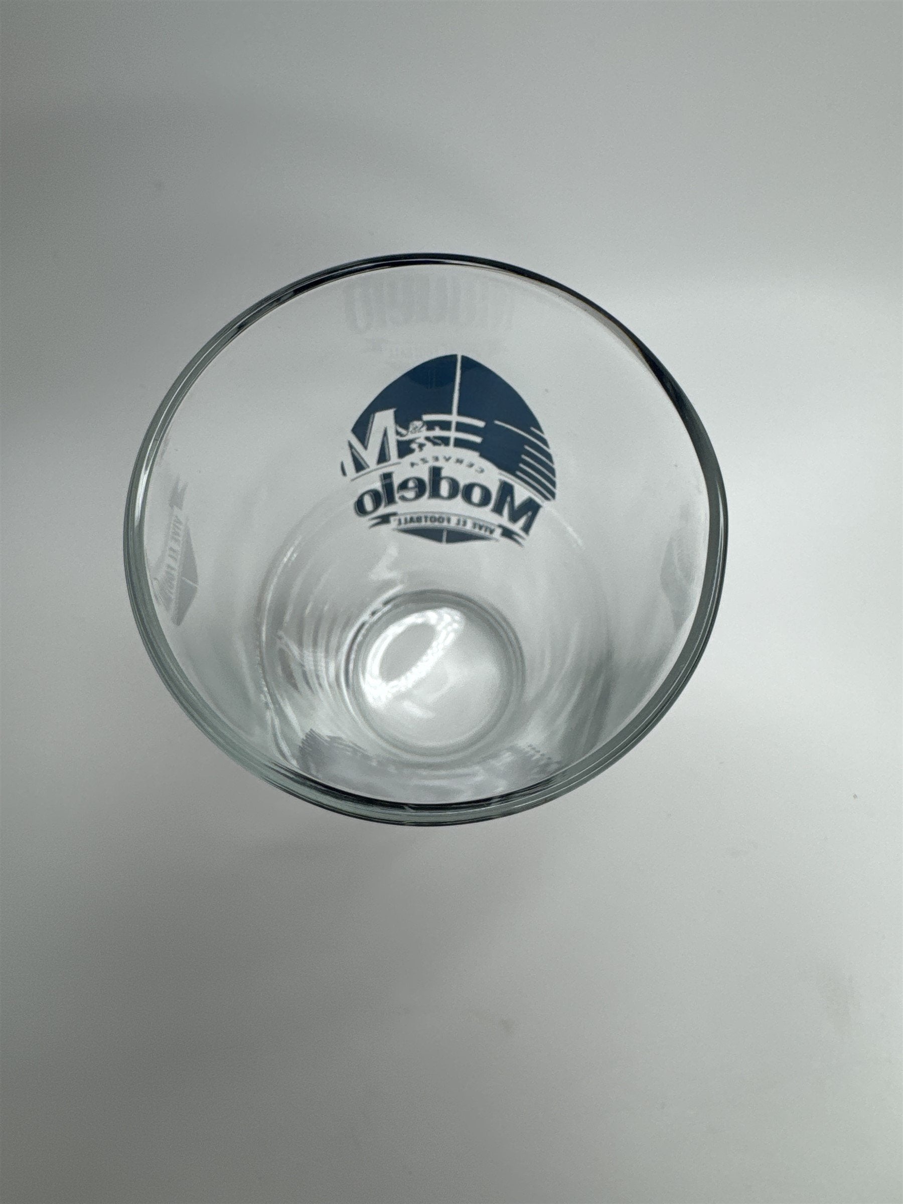 Modelo Cerveza Vive El Football Shaker Pint Glass Bar Pub Style