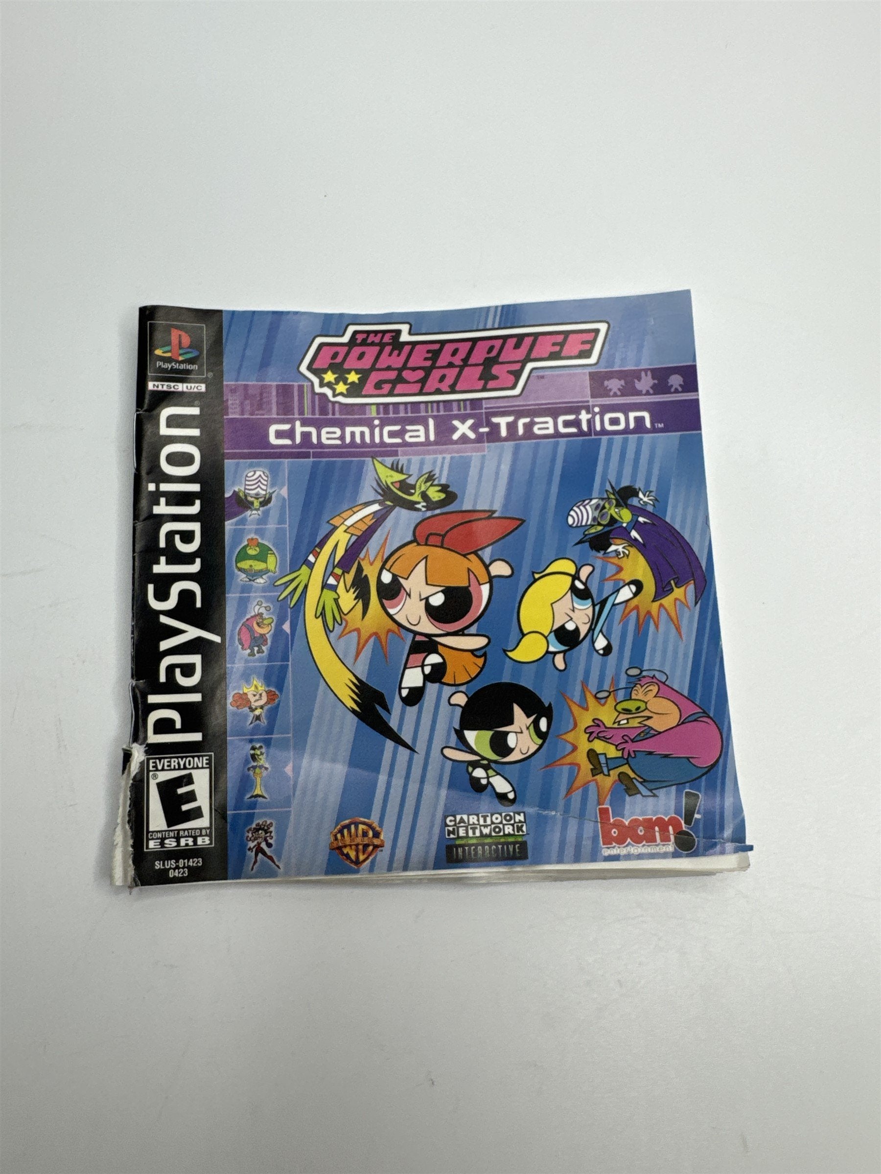 Vintage PlayStation The Powerpuff Girls Chemical X-Traction Instructions *Torn*