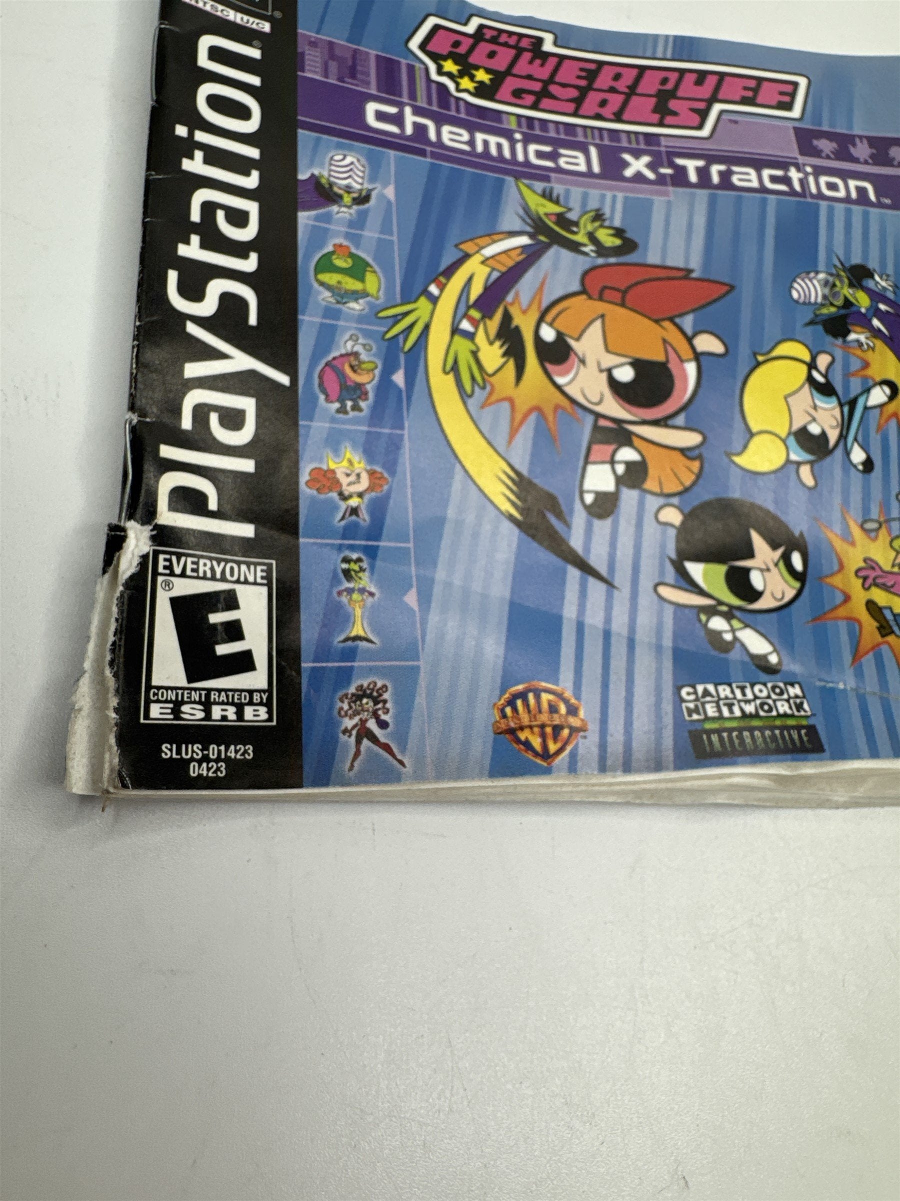 Vintage PlayStation The Powerpuff Girls Chemical X-Traction Instructions *Torn*