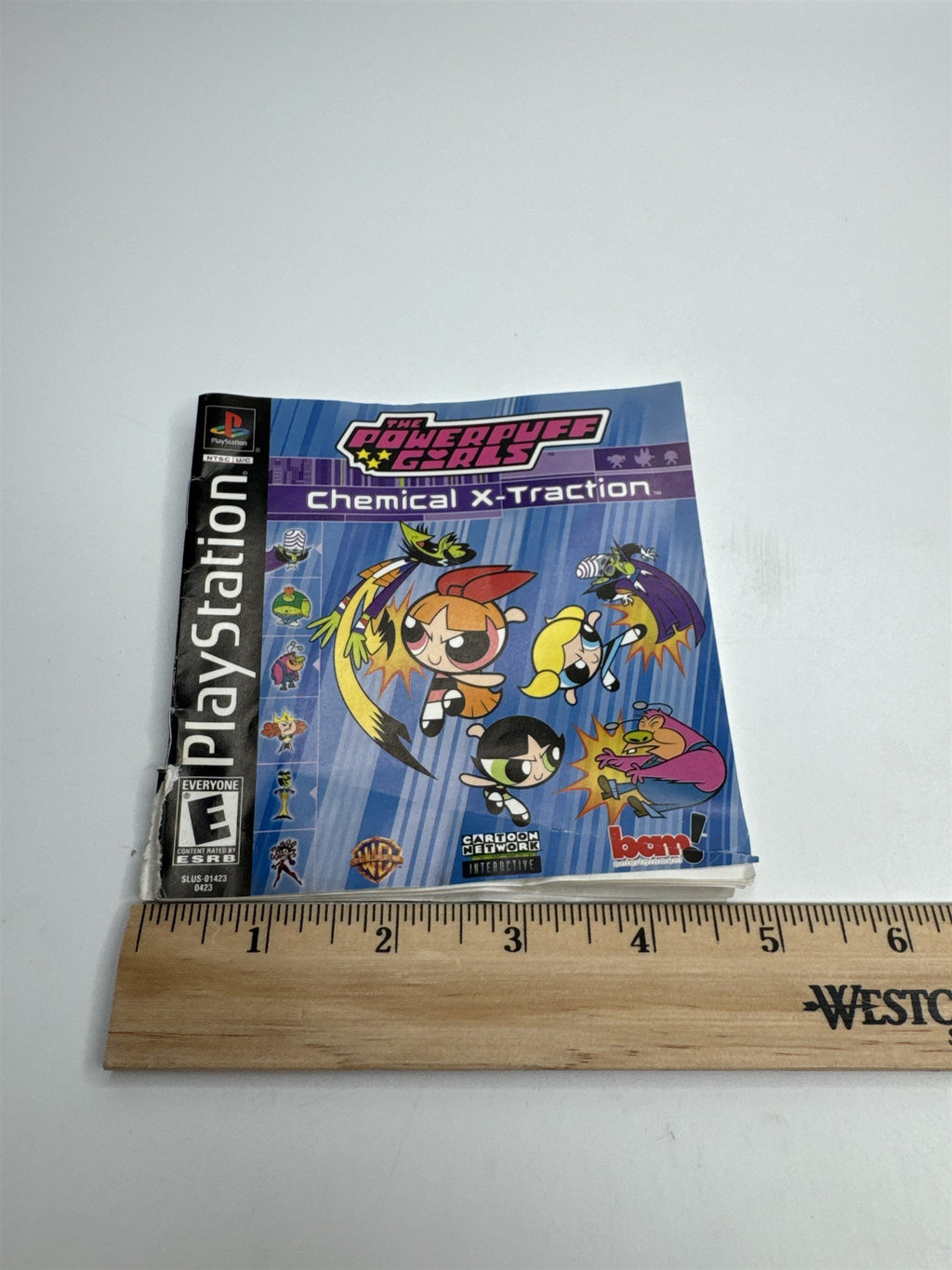 Vintage PlayStation The Powerpuff Girls Chemical X-Traction Instructions *Torn*