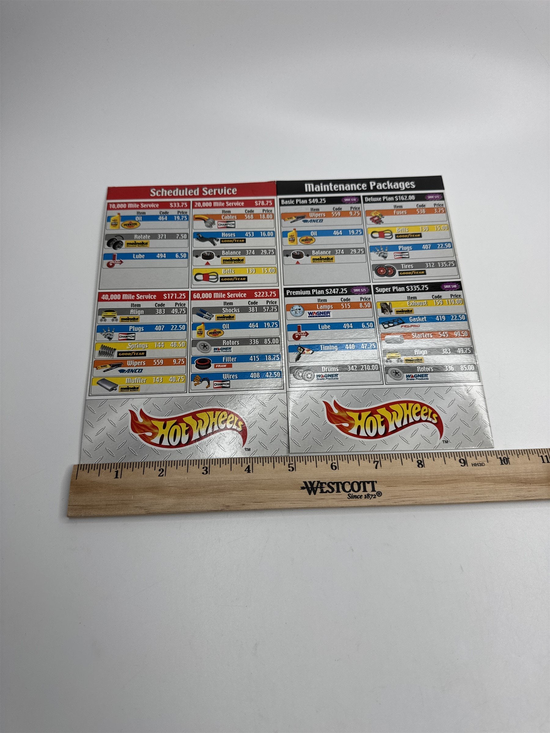 Vintage Hot Wheels Scheduled Service and Maintenance Packages Cost Posters