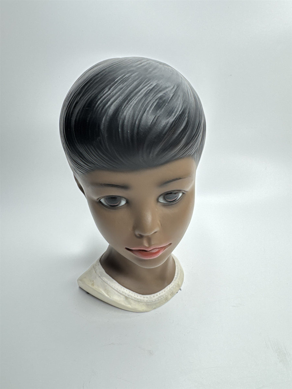 Vintage 50s MCM Lego Japan Head Bust Boy or Girl Hawaiian Polynesian Chalkware