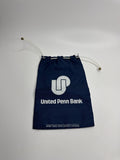 Vintage United Penn Bank Drawstring Canvas Blue Deposit Bag Money Bag A. Rifkin