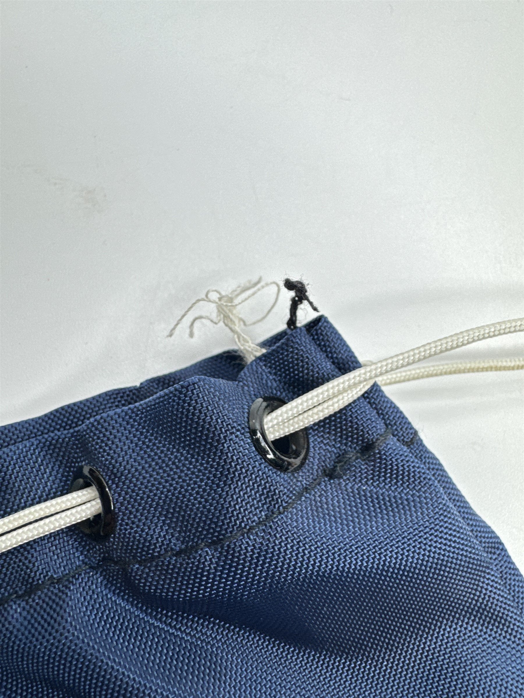 Vintage United Penn Bank Drawstring Canvas Blue Deposit Bag Money Bag A. Rifkin