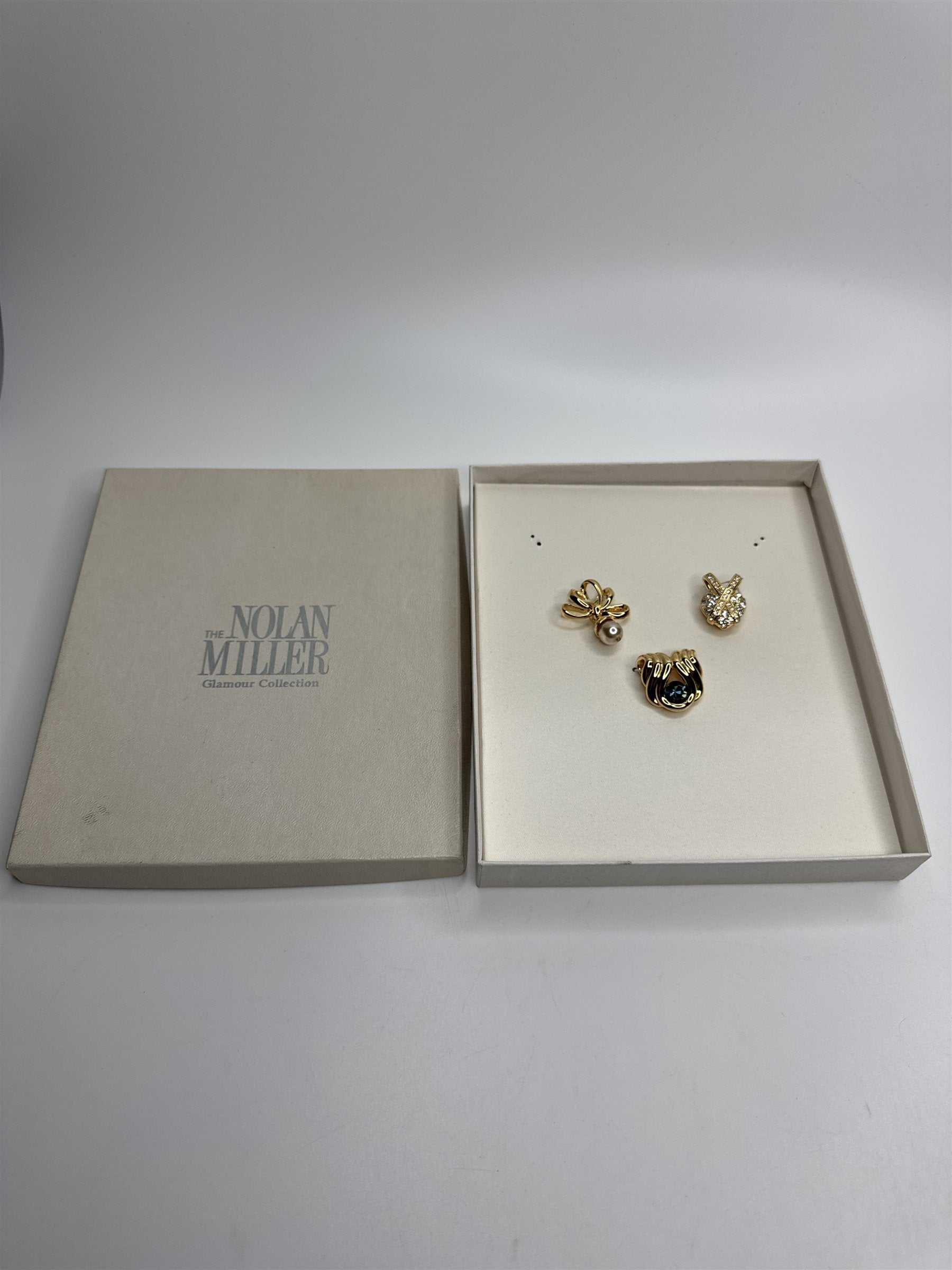 Vintage The Nolan Miller Glamour Collection Set of 3 Charm Pendants