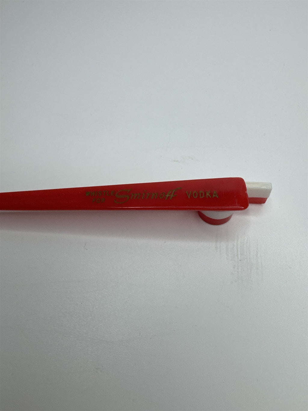 Vintage Smirnoff Vodka Red Whistle Spoon Collectible Advertising Promo Item