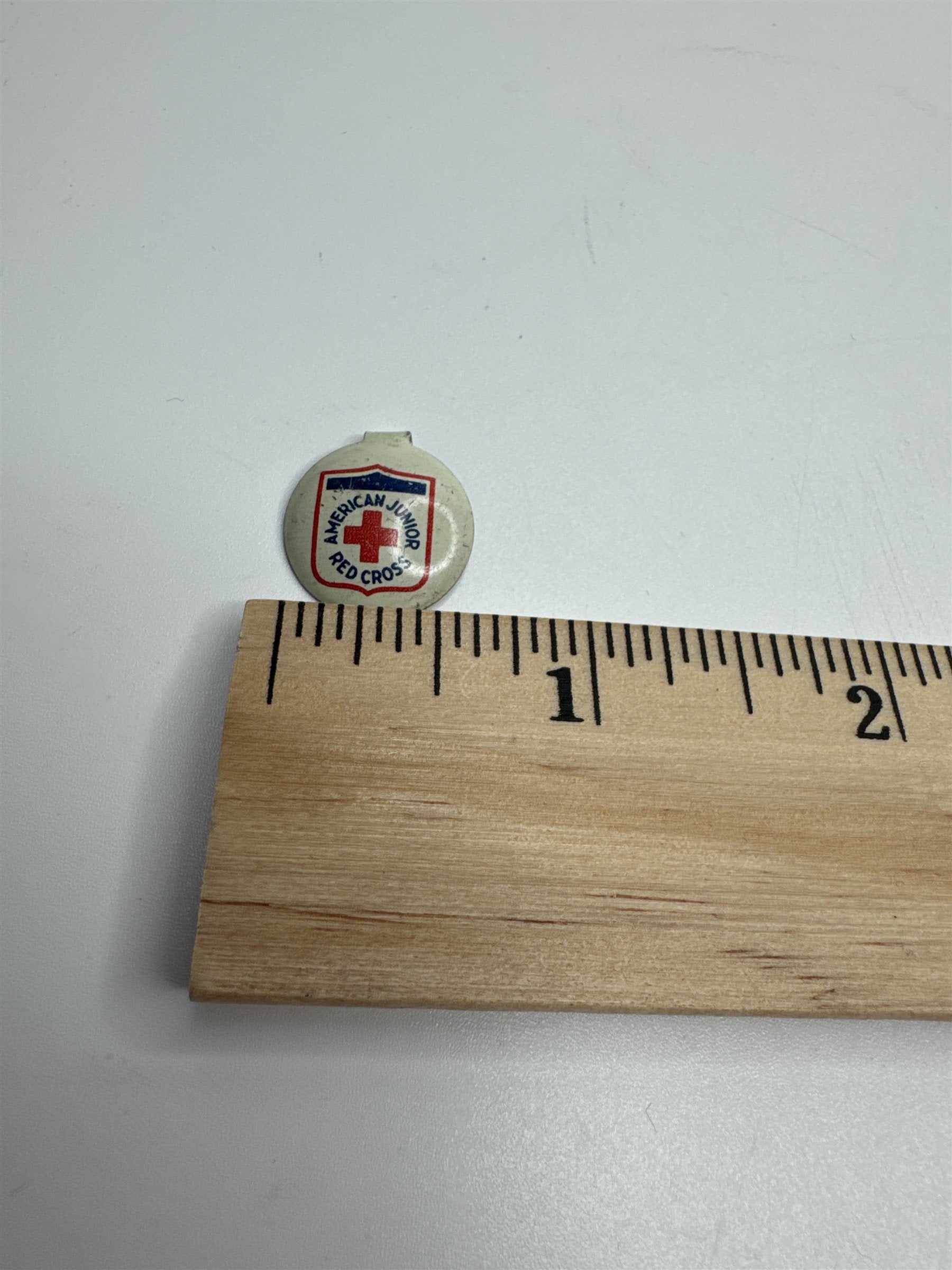 Vintage American Red Cross Junior Pin 5/8" 1940s WWI Era Pin