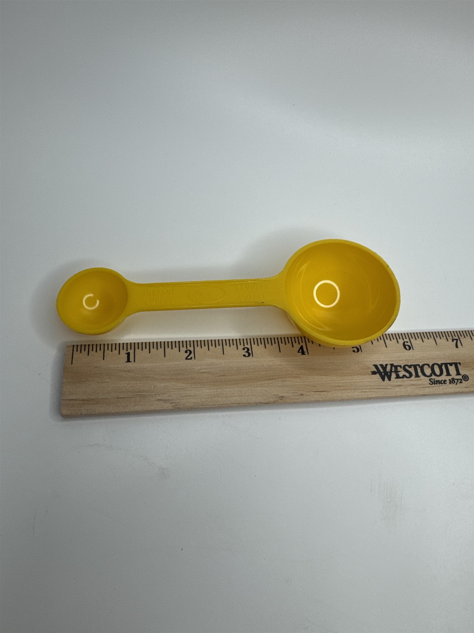 Vintage Yellow Plastic Fuller Brush Co Kitchen Coffee Measuring Scoop