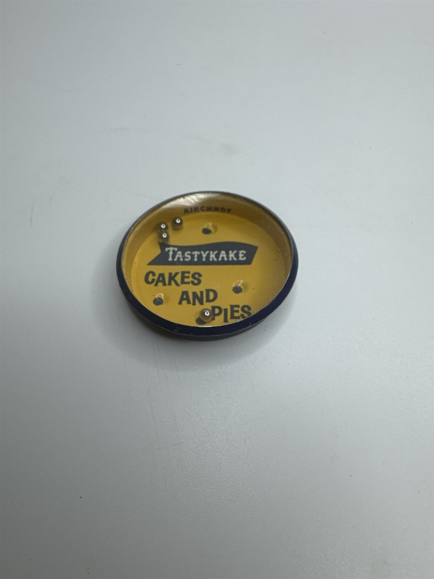 Vintage Kirchhof Life of the Party Tastykake Tin Toy Game Yellow and Blue